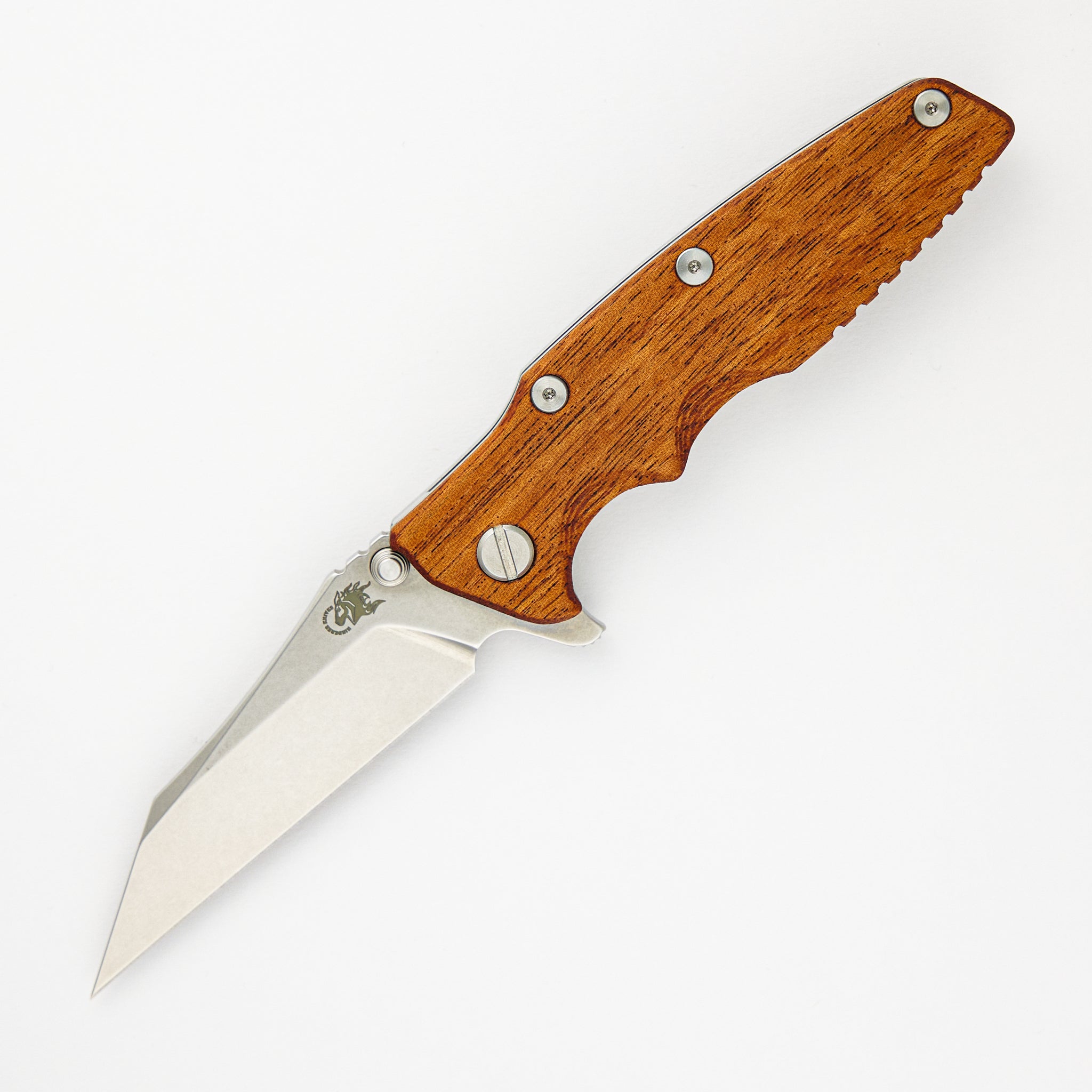 Eklipse 3.5" - Wharncliffe CPM 20CV Blade - Tri-Way - Stonewash - Translucent Green G10