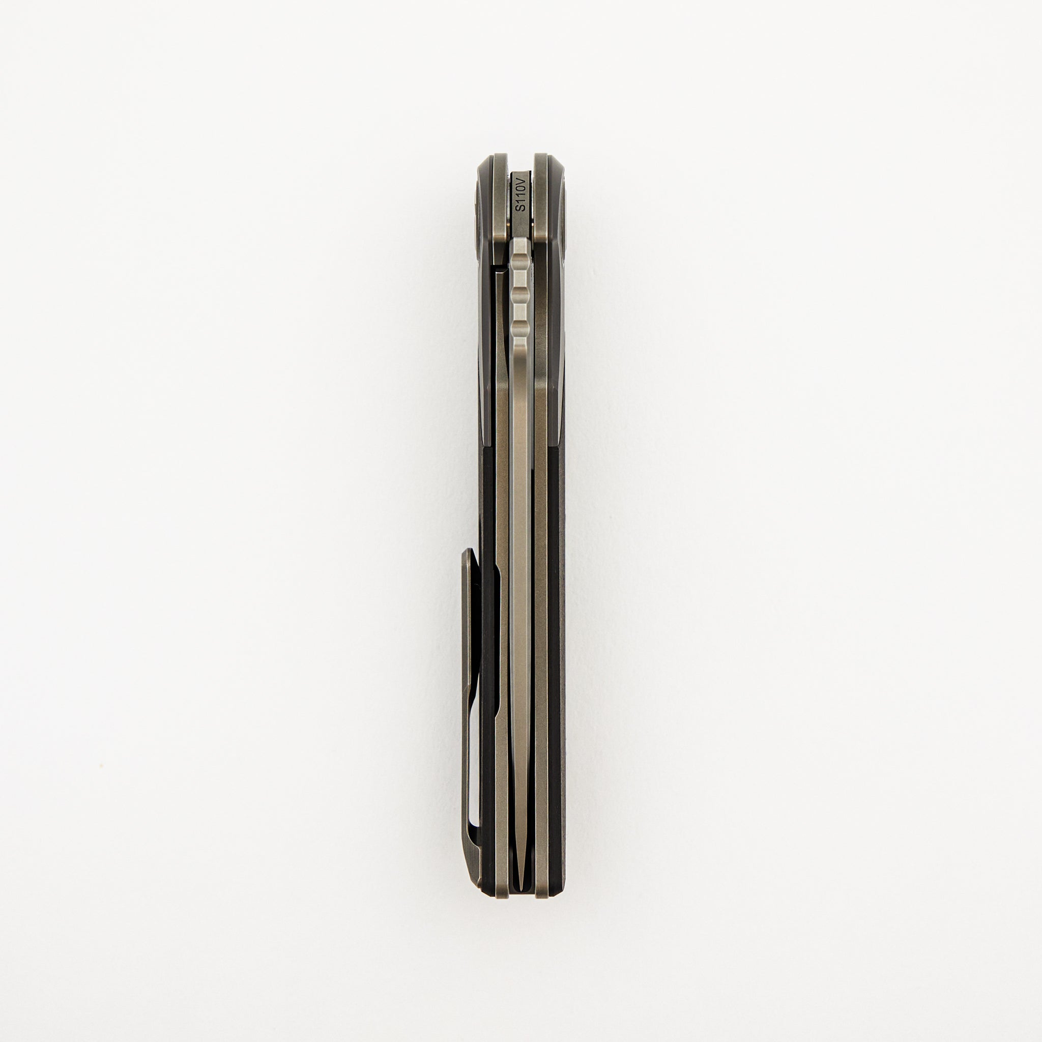 RQ36 – Titanium/Lava & Ash CarboTi Handle – S110V Blade – SRRBS (RJ Martin Design)