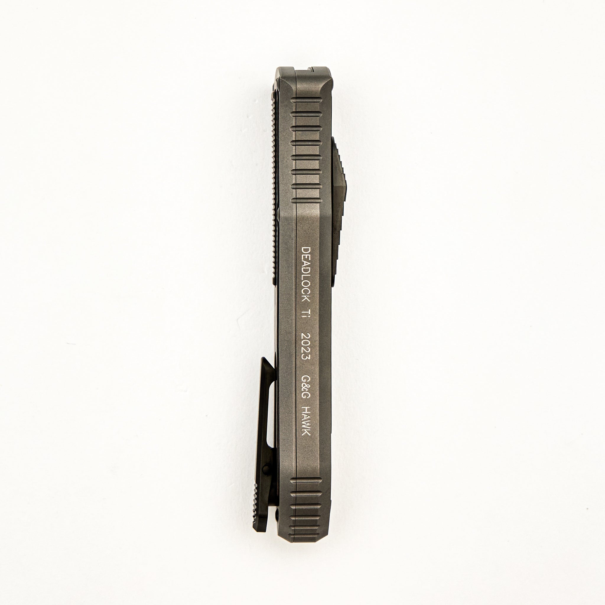Deadlock Model C - Titanium Handle W/ Fat Carbon Inlay - 20CV Blade