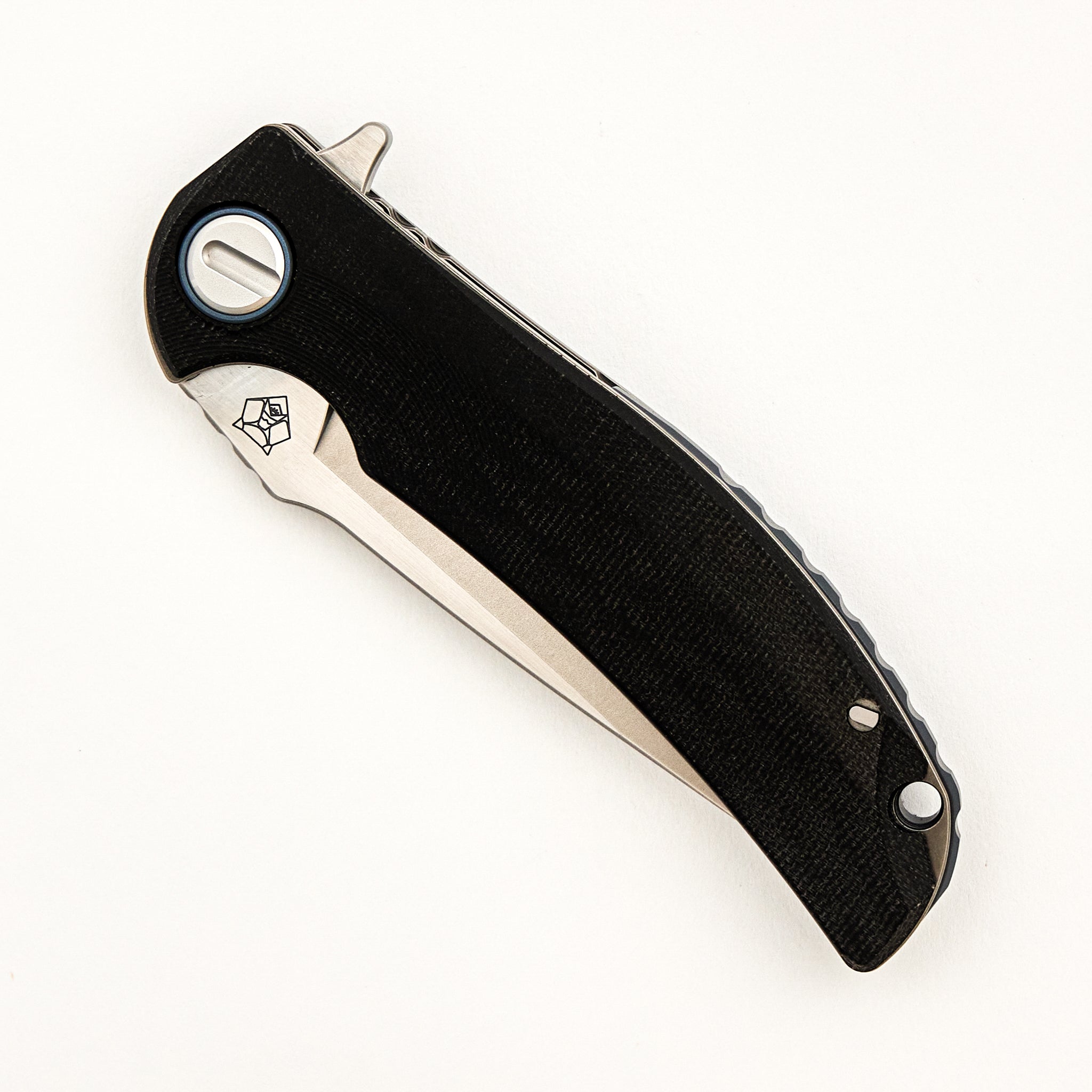 Soft Overkill - M398 Blade - Black Canvas Micarta Handle - SRRBS (RJ Martin Design)