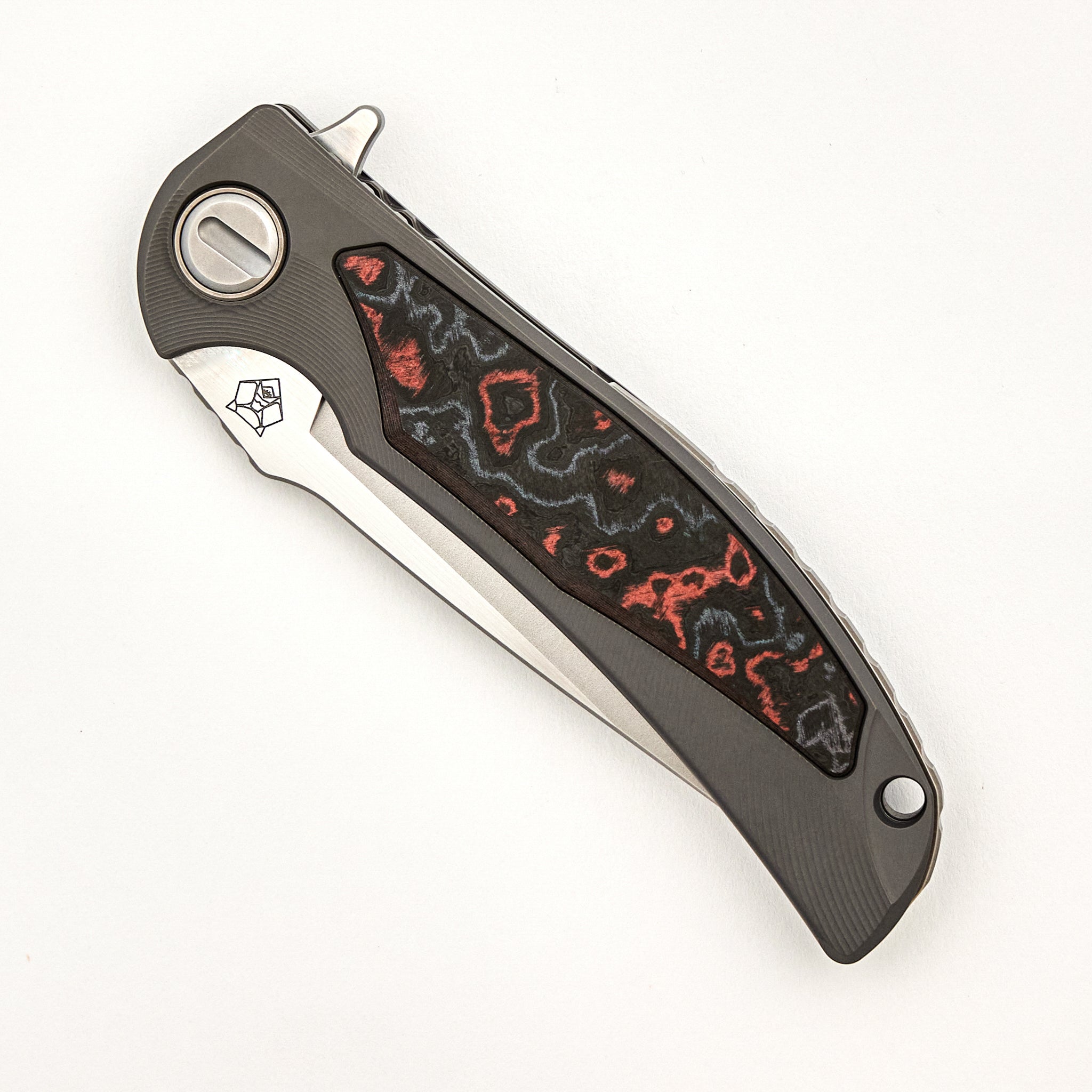 Molten Overkill - MagnaCut Blade - Titanium Handle W/ Lava & Ash CarboTi Inlays - SRRBS (RJ Martin Design)