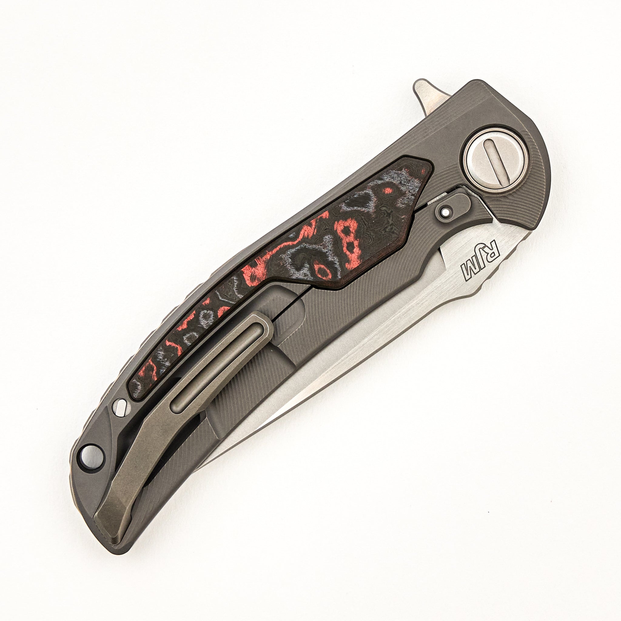 Molten Overkill - MagnaCut Blade - Titanium Handle W/ Lava & Ash CarboTi Inlays - SRRBS (RJ Martin Design)