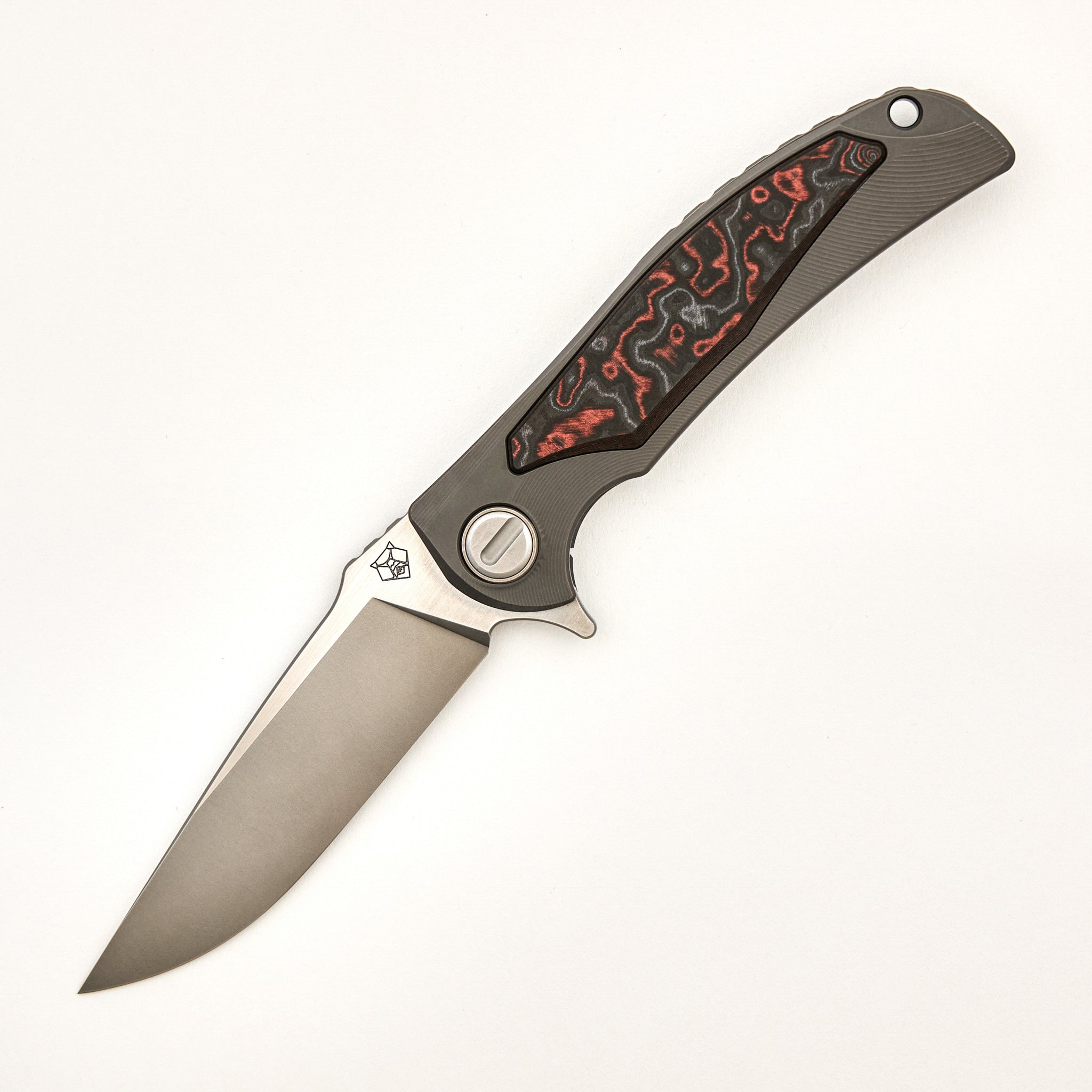 Molten Overkill - MagnaCut Blade - Titanium Handle W/ Lava & Ash CarboTi Inlays - SRRBS (RJ Martin Design)