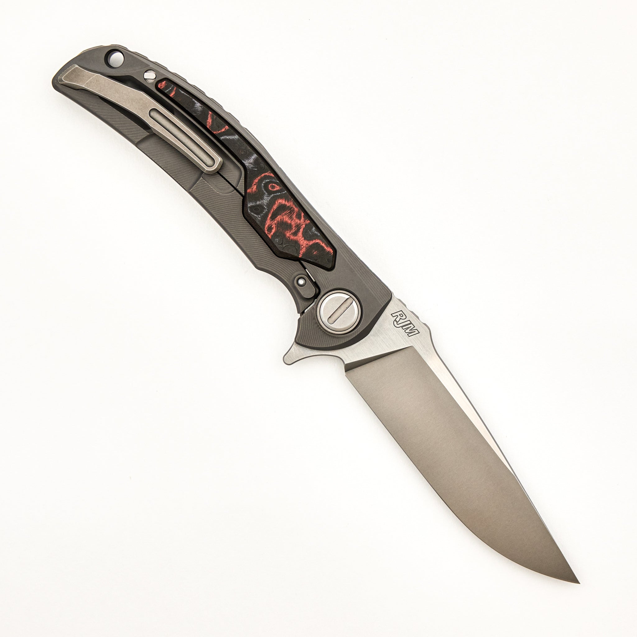 Molten Overkill - MagnaCut Blade - Titanium Handle W/ Lava & Ash CarboTi Inlays - SRRBS (RJ Martin Design)