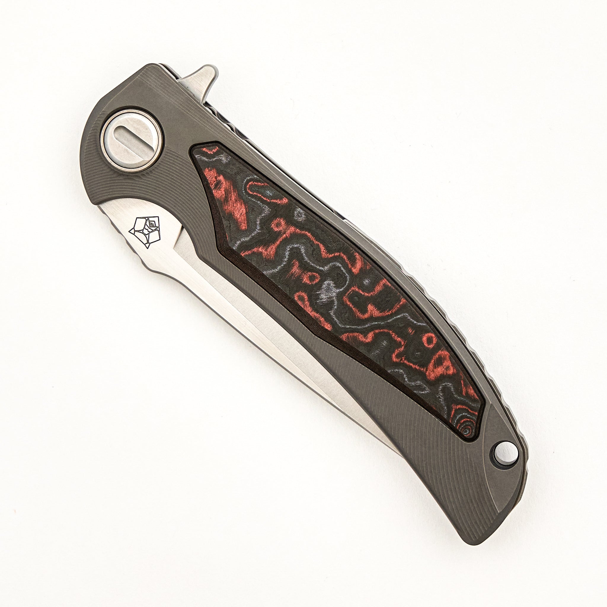 Molten Overkill - MagnaCut Blade - Titanium Handle W/ Lava & Ash CarboTi Inlays - SRRBS (RJ Martin Design)