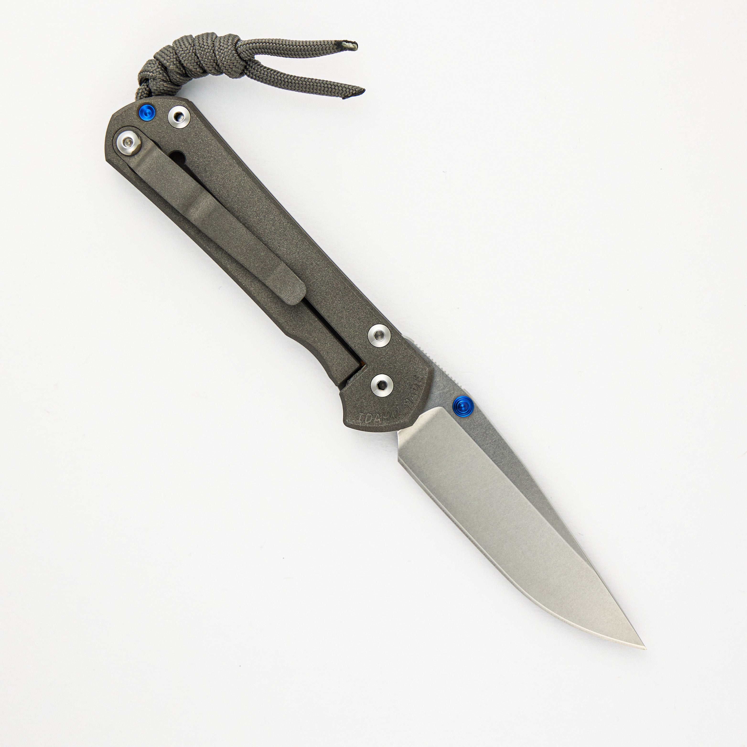 Chris Reeve Small Sebenza 31 Prometheus Design Werx Drop Point CPM MagnaCut "Line" Charcoal Lanyard