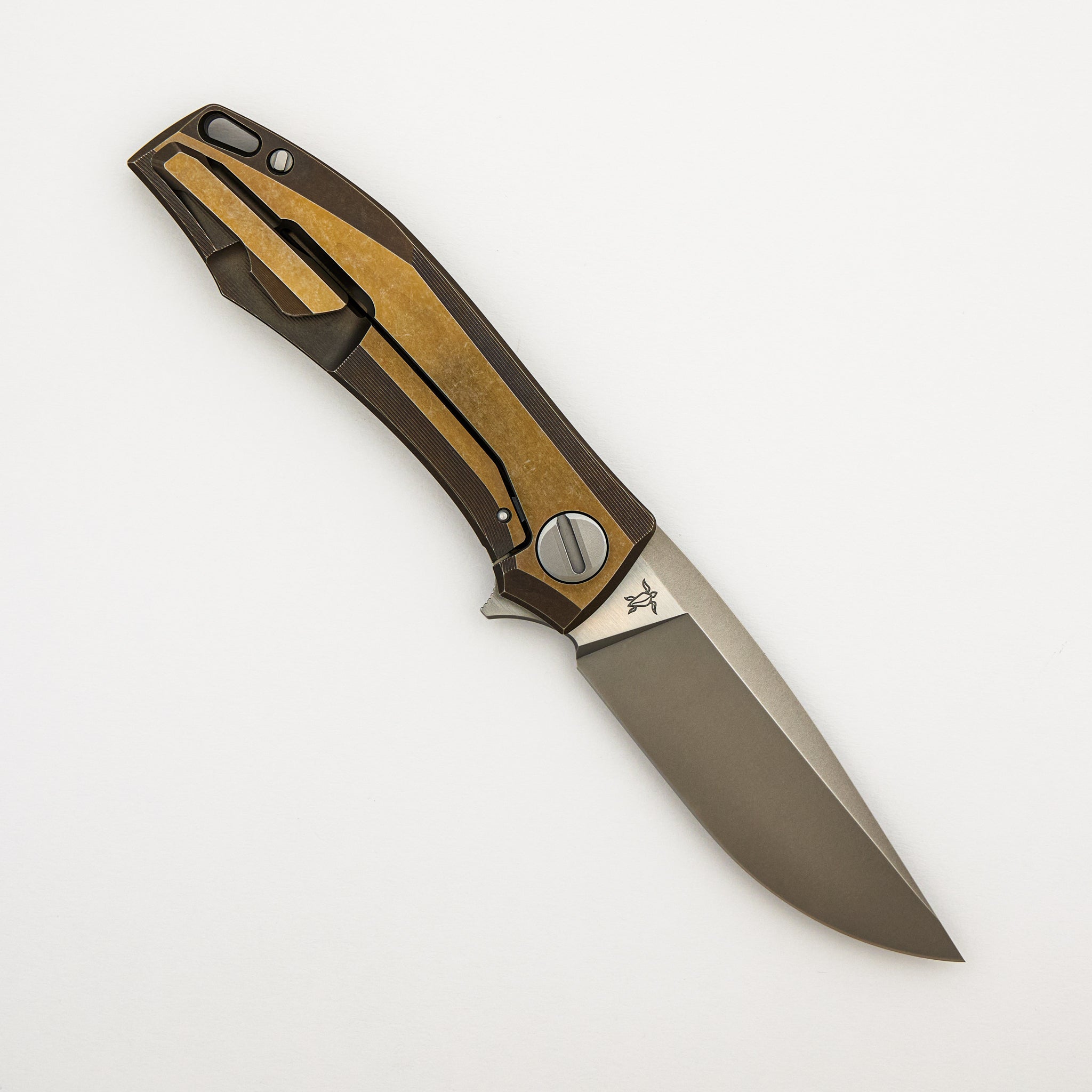 RKMP B - M398 Blade - Bronze Titanium Handle - SRRBS (Charles Marlowe Design)