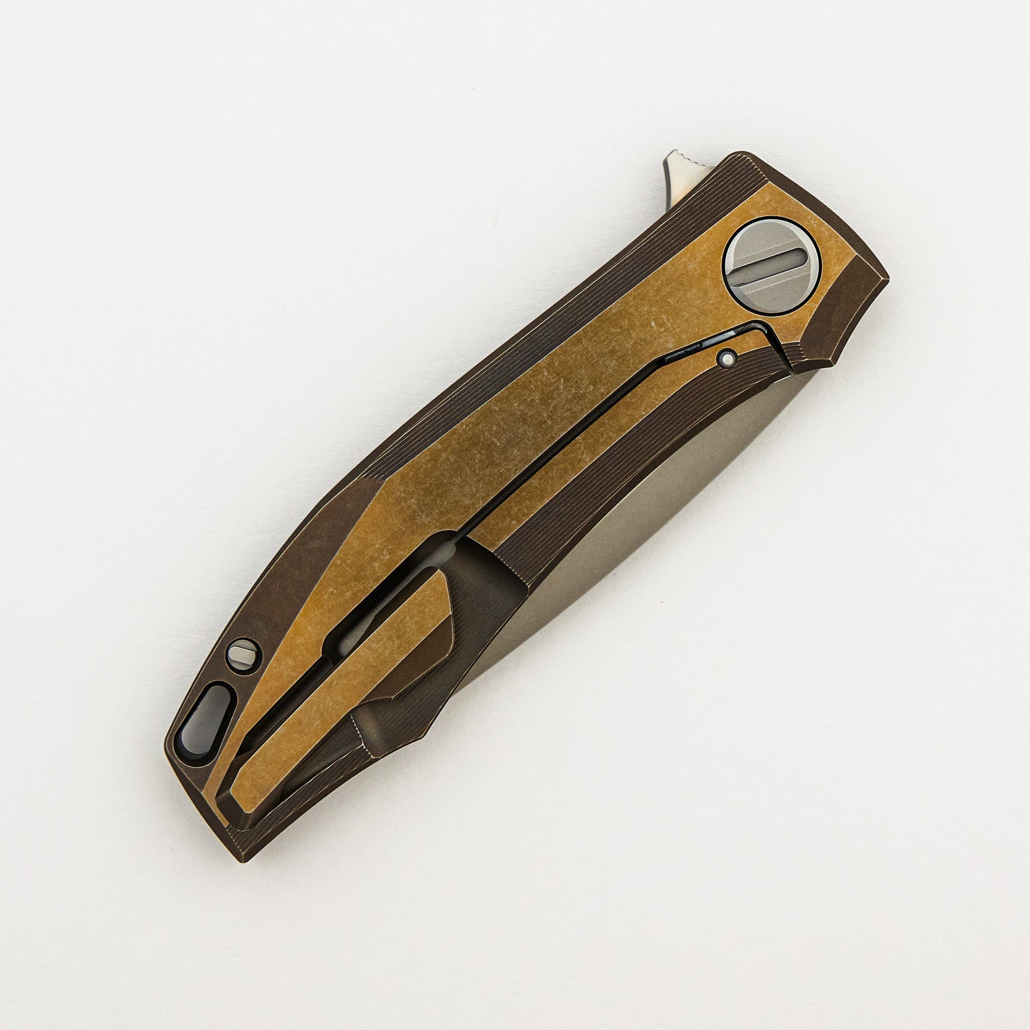 RKMP B - M398 Blade - Bronze Titanium Handle - SRRBS (Charles Marlowe Design)