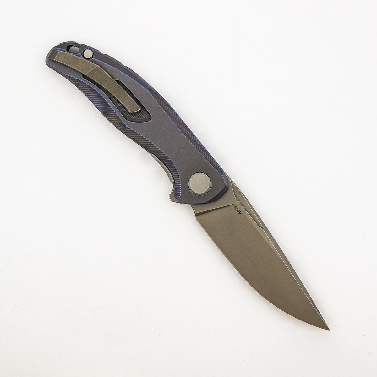 Stellar First Production – Titanium Handle – S90V Blade – MRBS