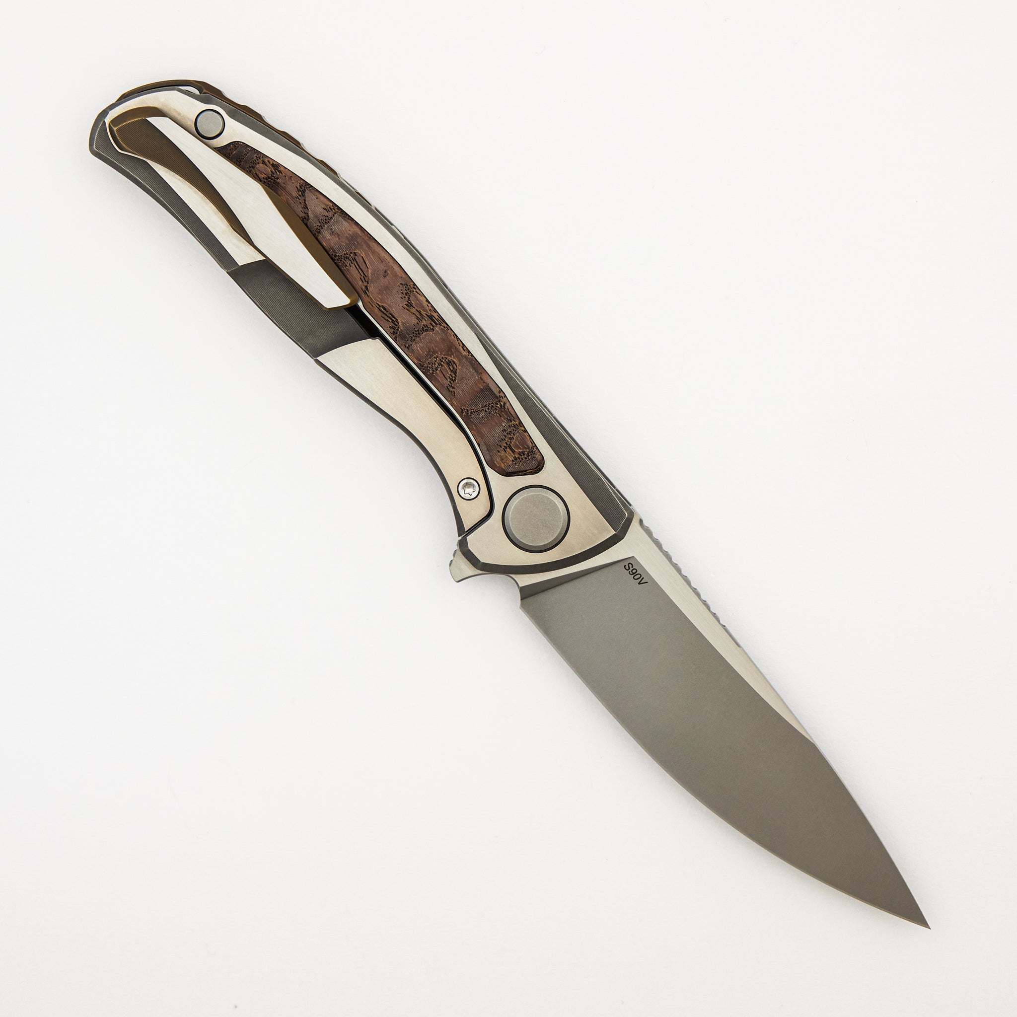F95NL - Ash Wood Inlay - S90V Blade - MRBS