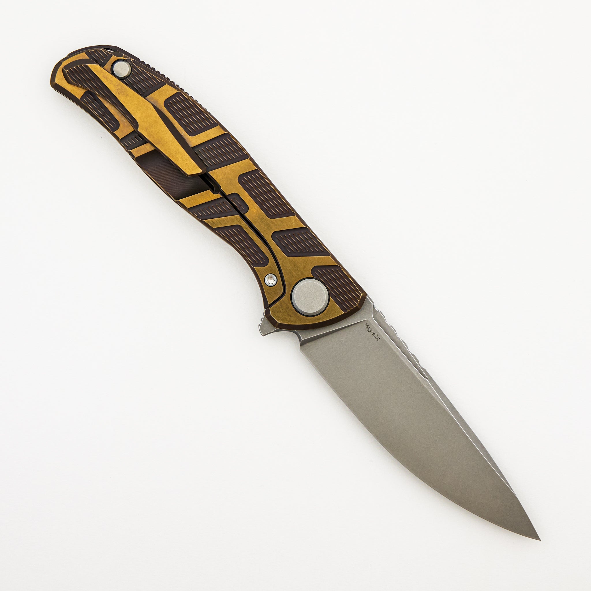 F95 T Pattern Gen. 4 - Bronze Ano Titanium Handle - MagnaCut Blade - MRBS
