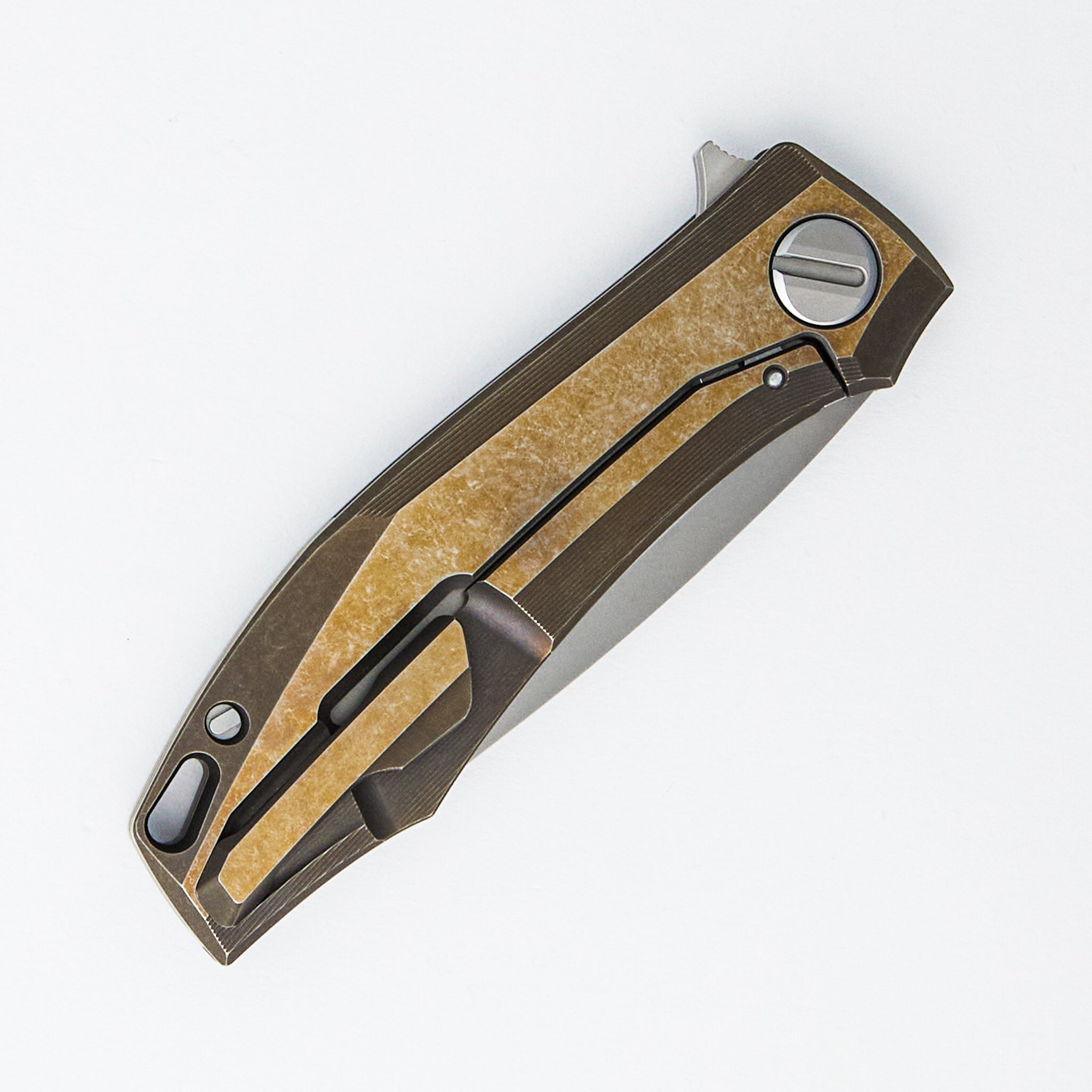 RKMP B - M398 Blade - Bronze Titanium Handle - SRRBS (Charles Marlowe Design)