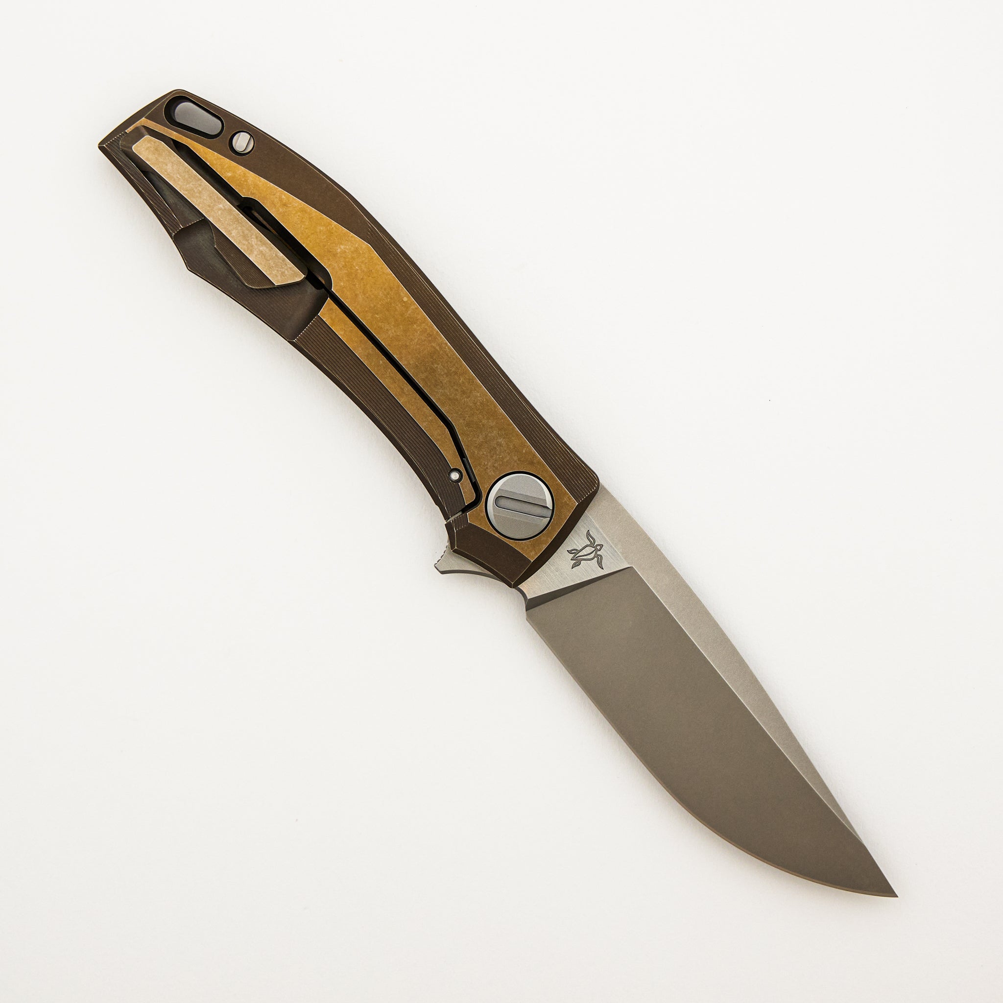 RKMP B - M398 Blade - Bronze Titanium Handle - SRRBS (Charles Marlowe Design)