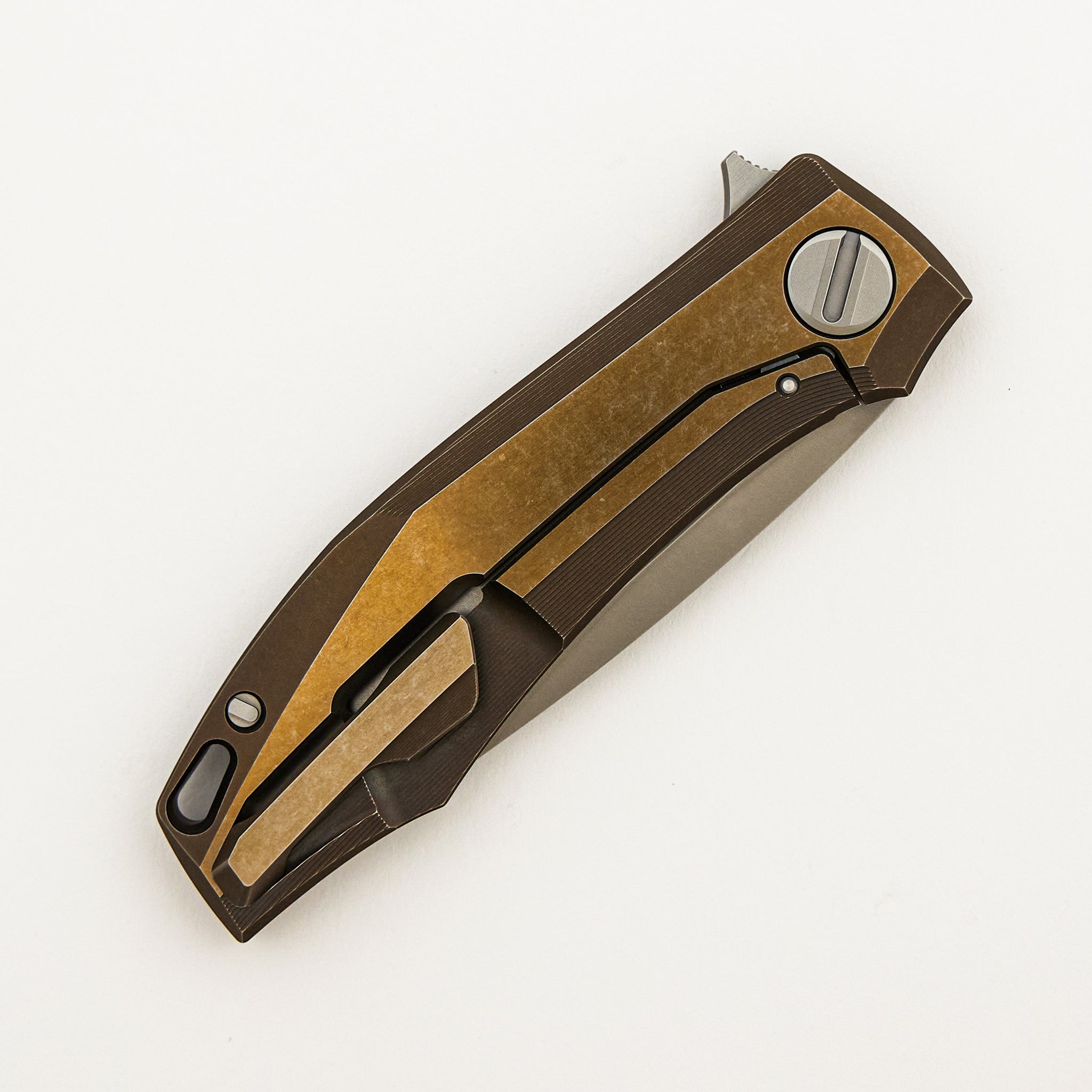 RKMP B - M398 Blade - Bronze Titanium Handle - SRRBS (Charles Marlowe Design)