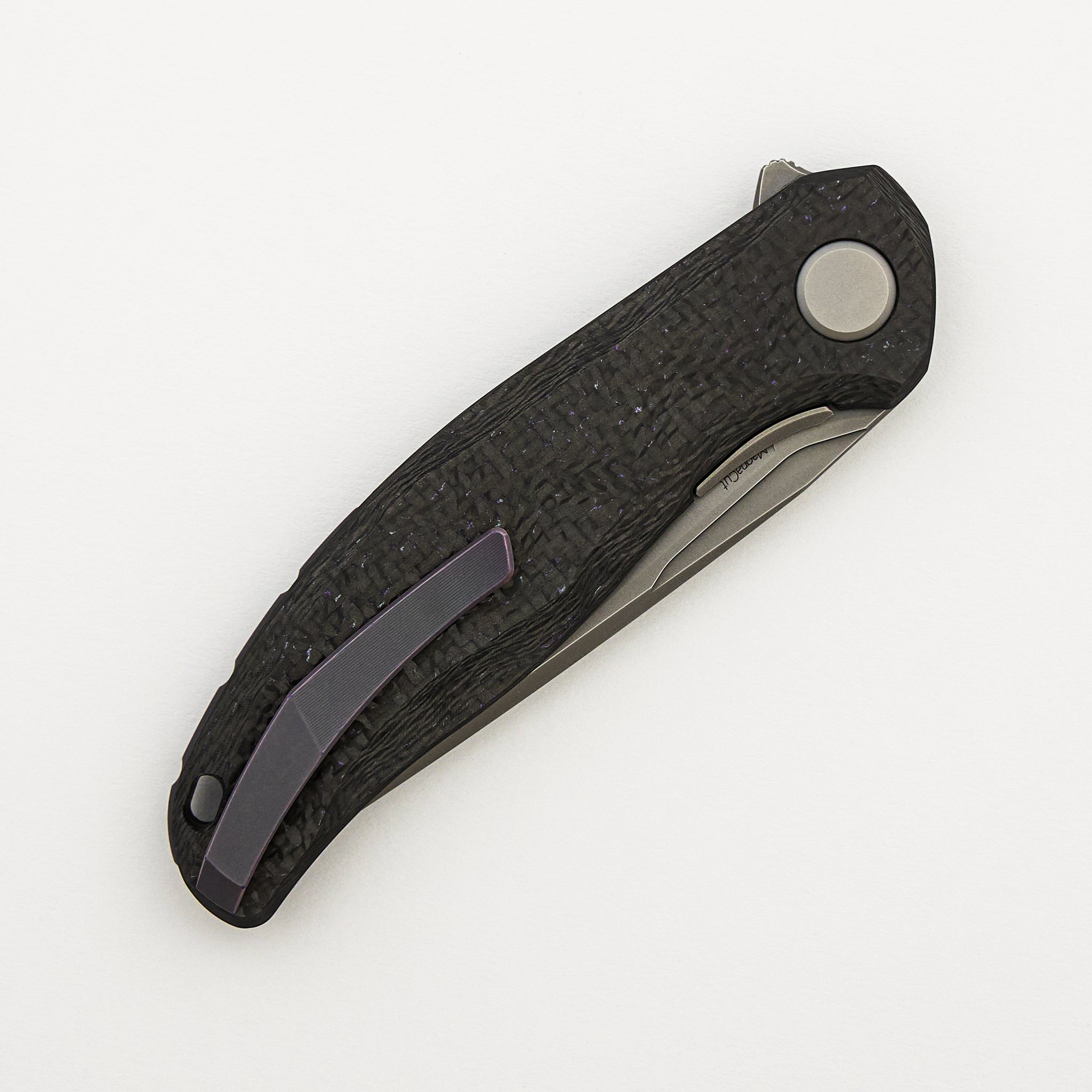 Stellar CF First Production – Purple Carbon Fiber Handle – MagnaCut Blade – MRBS