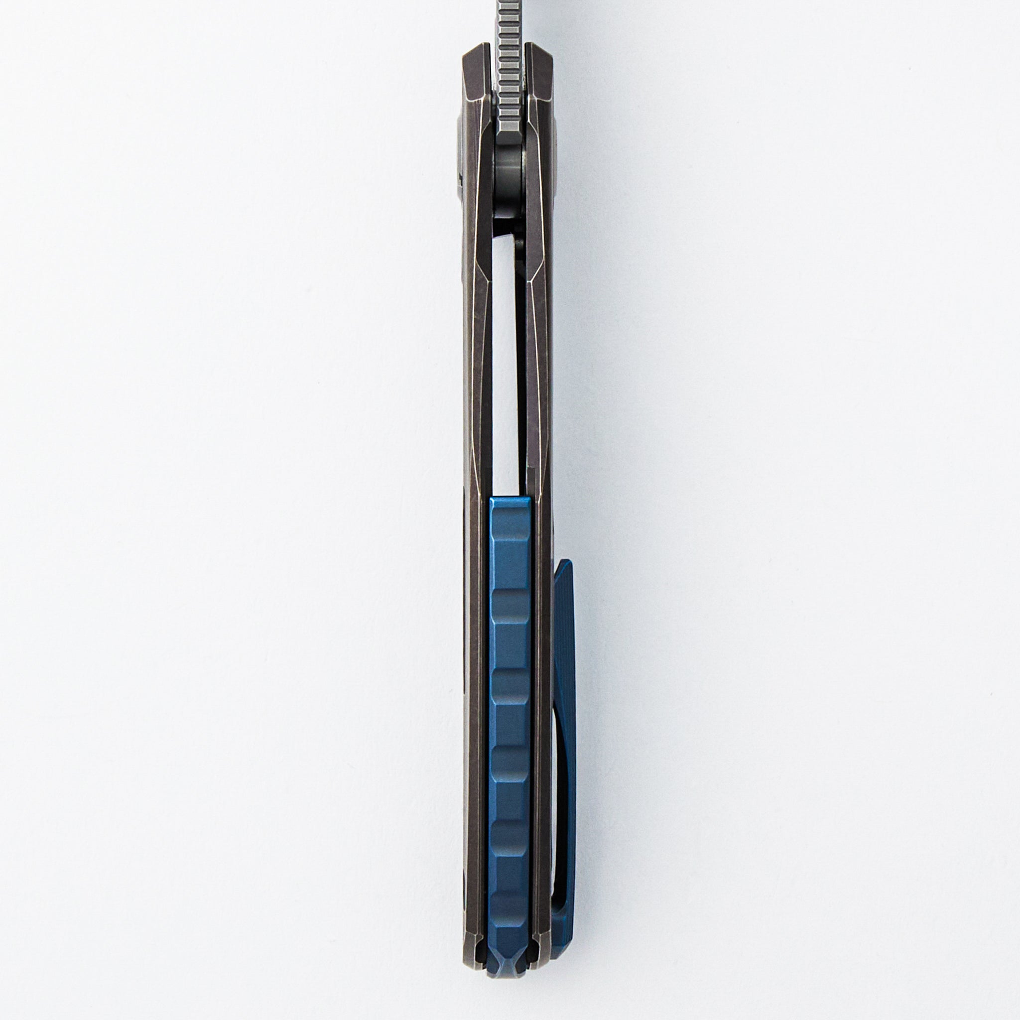 Quantum - M390 Blade - Bronze Ano Titanium Handle - Blue Ano Accents - MRBS