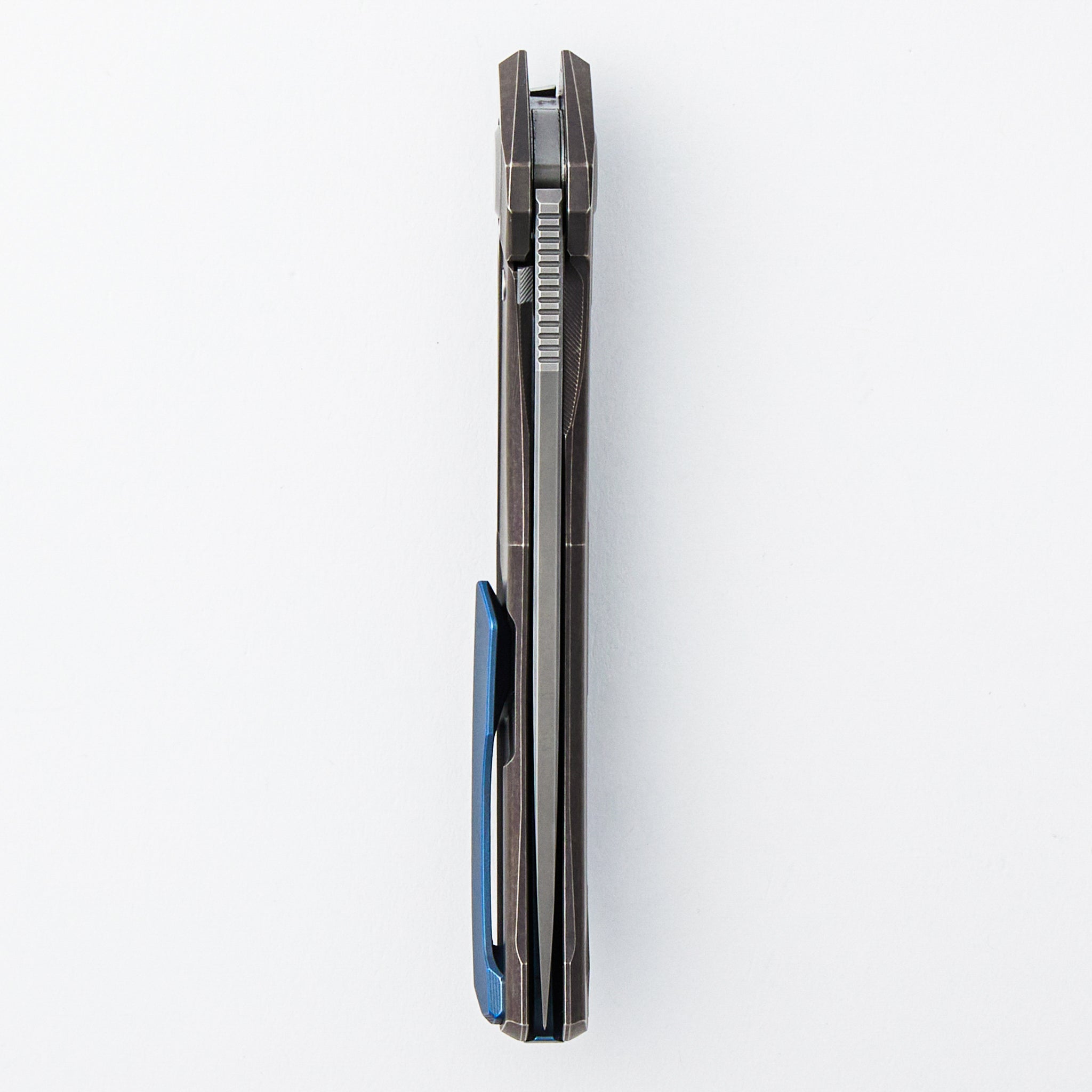 Quantum - M390 Blade - Bronze Ano Titanium Handle - Blue Ano Accents - MRBS