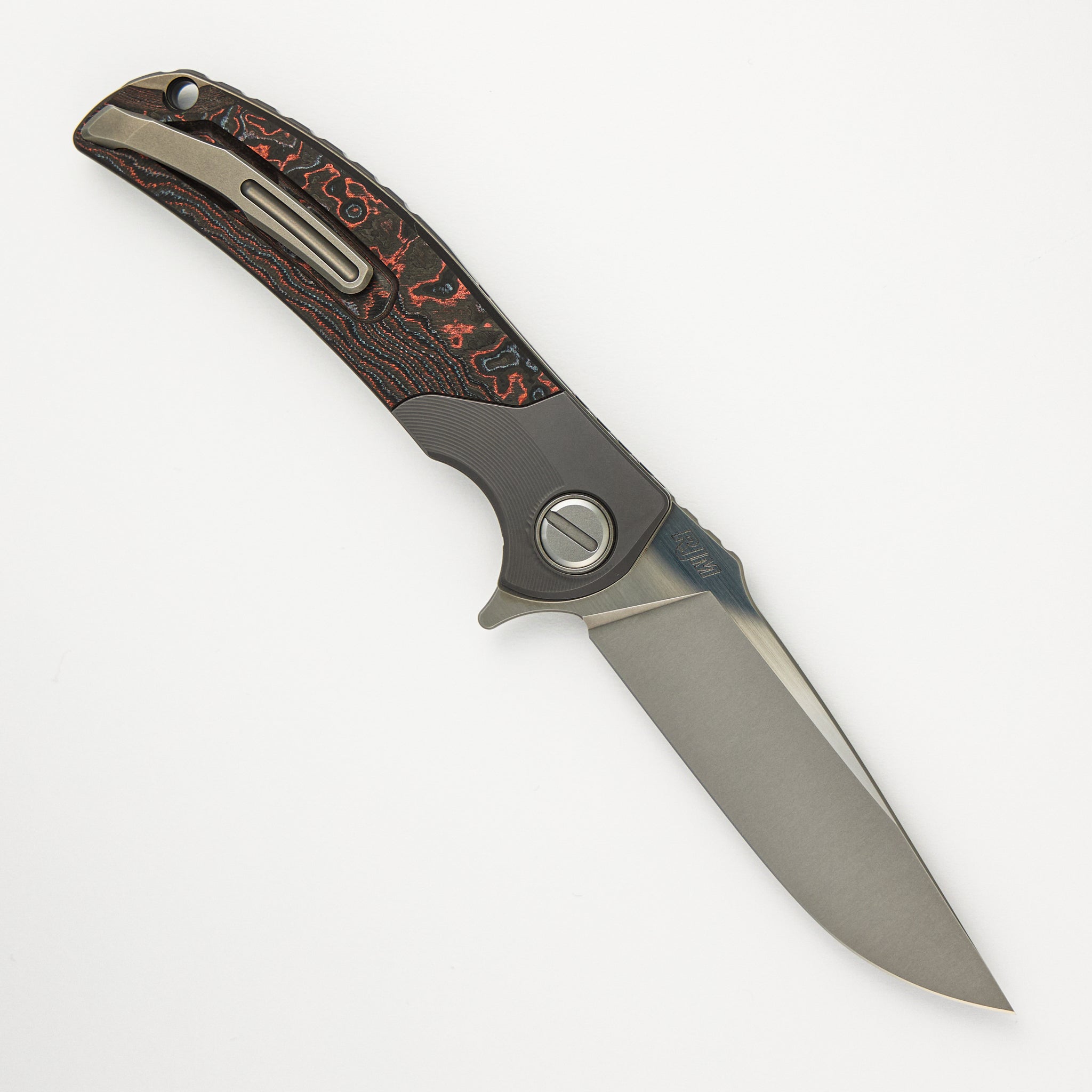 RQ36 – Titanium/Lava & Ash CarboTi Handle – S110V Blade – SRRBS "Limited Edition" (RJ Martin Design)