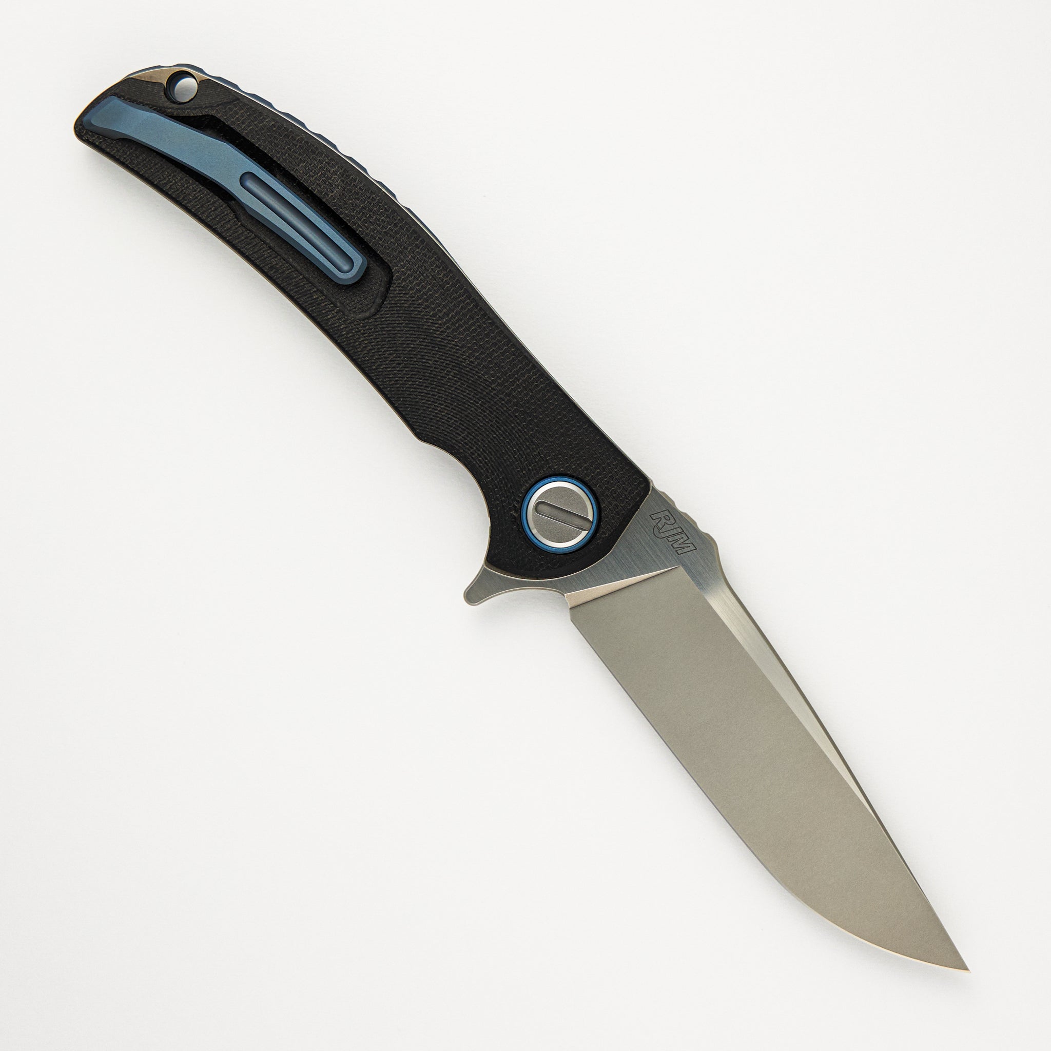 Shirogorov "Limited Edition" RJ Martin Design Soft Overkill - M398 Blade - Black Canvas Micarta Handle - RBS