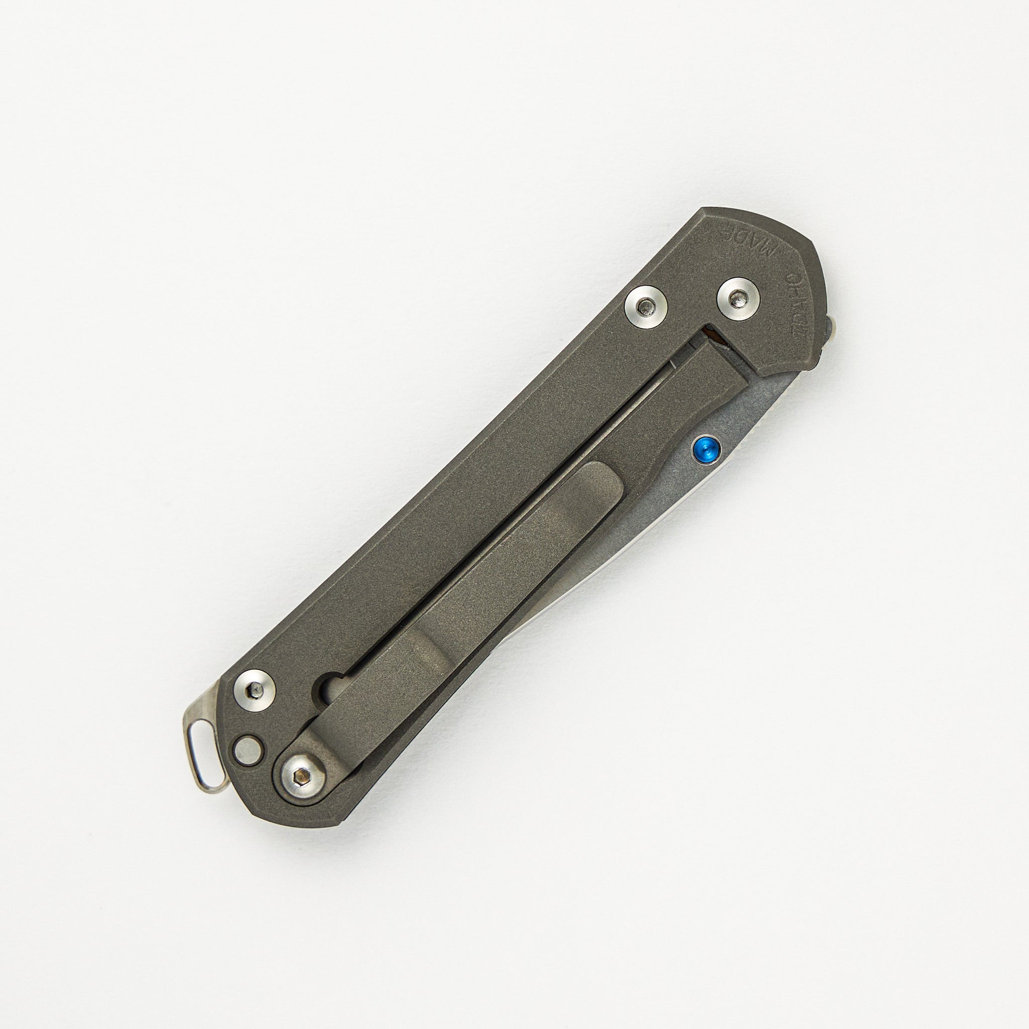 Chris Reeve Small Sebenza 21 - Carbon Fiber Handle - S35VN Blade - Blue Single Thumb Lug