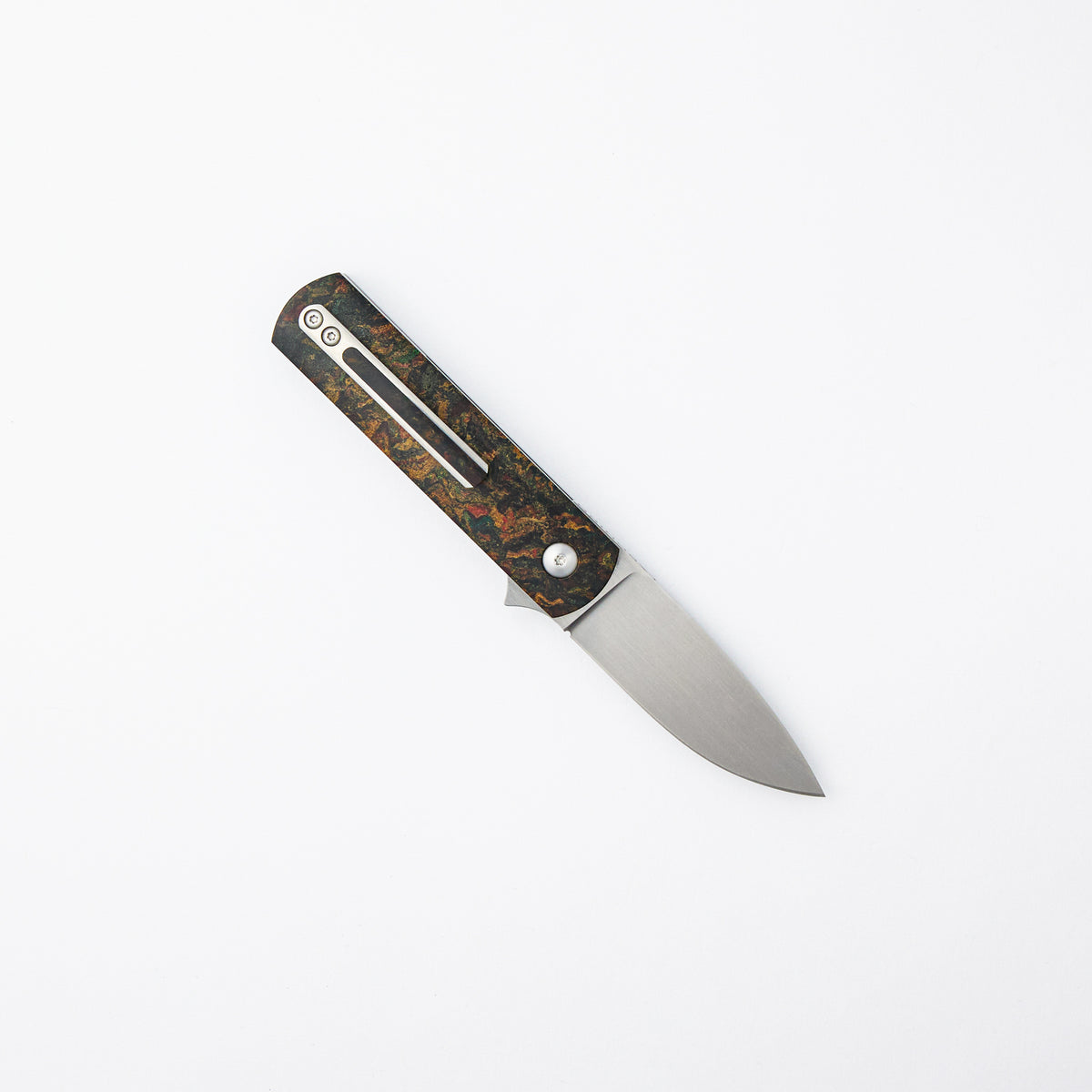 Stubby EZC Flipper - German Bowling Ball Rag Micarta