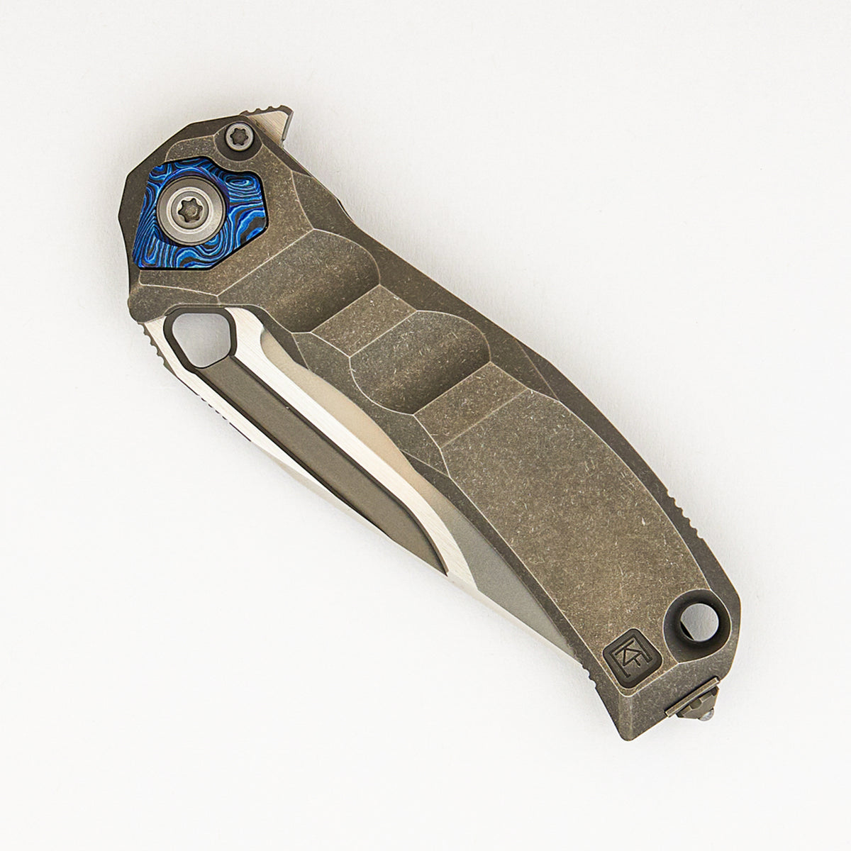 Ratax - Titanium Handle - M398 Blade - ZircuTi Accents (A. Marfione/A. Konygin Design)
