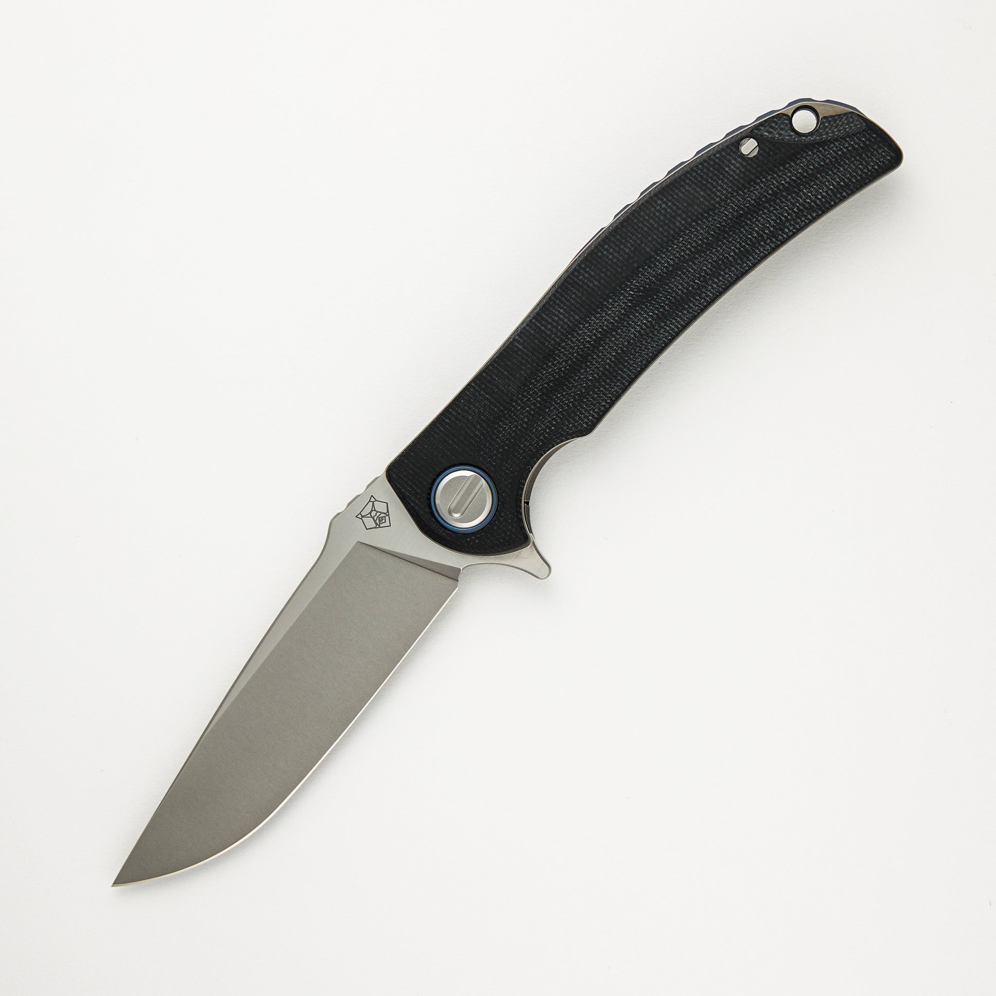 Shirogorov "Limited Edition" RJ Martin Design Soft Overkill - M398 Blade - Black Canvas Micarta Handle - SRRBS