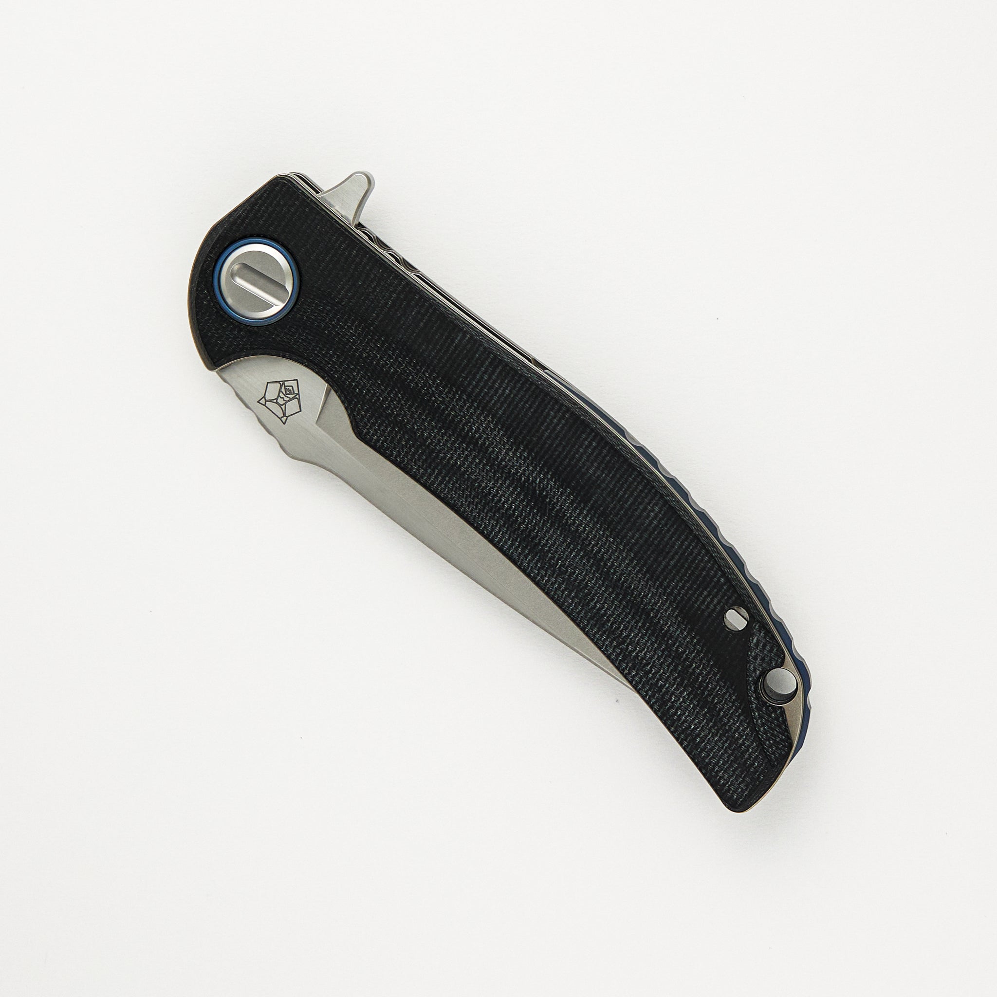 Shirogorov "Limited Edition" RJ Martin Design Soft Overkill - M398 Blade - Black Canvas Micarta Handle - SRRBS