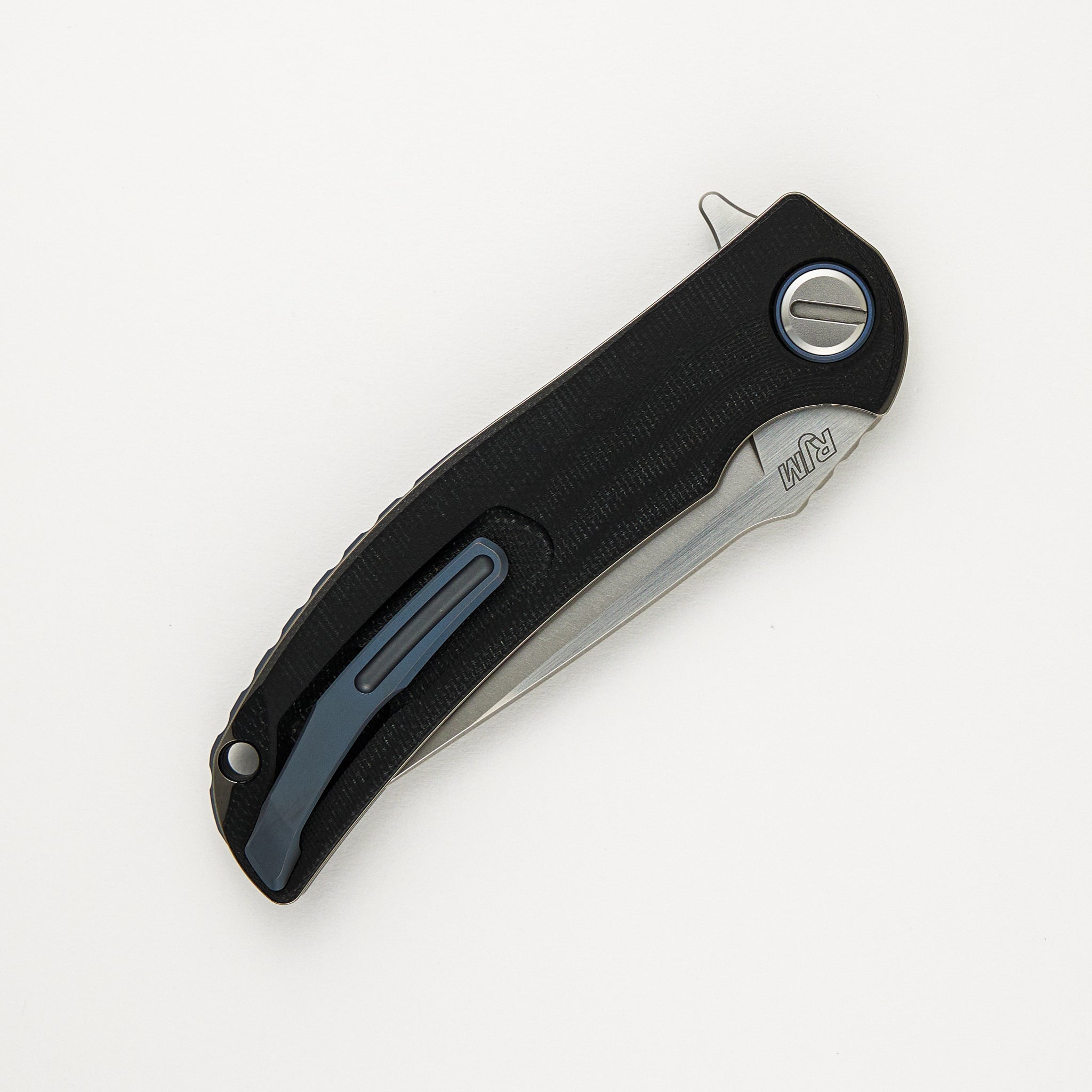 Shirogorov "Limited Edition" RJ Martin Design Soft Overkill - M398 Blade - Black Canvas Micarta Handle - SRRBS