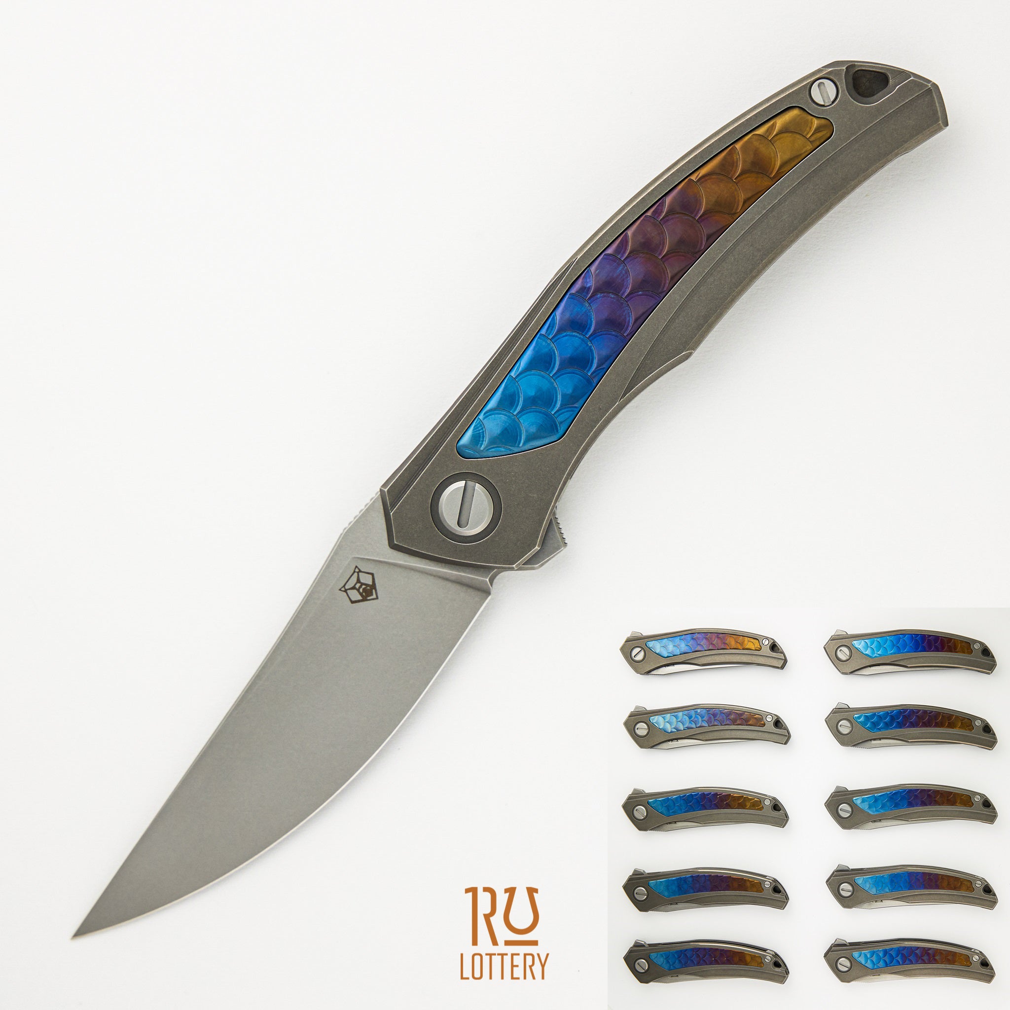 Shirogorov Knives / John Barker Quantum Dragon "Spectrum" – Cromax PM Blade – MRBS