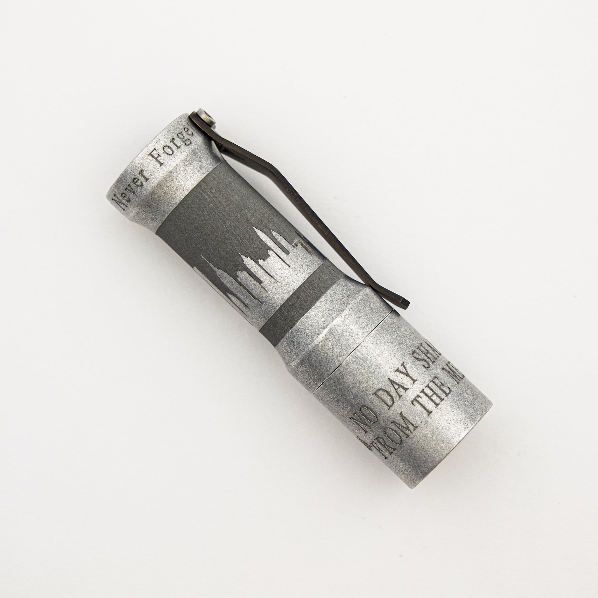 Cptn Axel Huckleberry Flashlight – Aluminum - Satin Never Forget