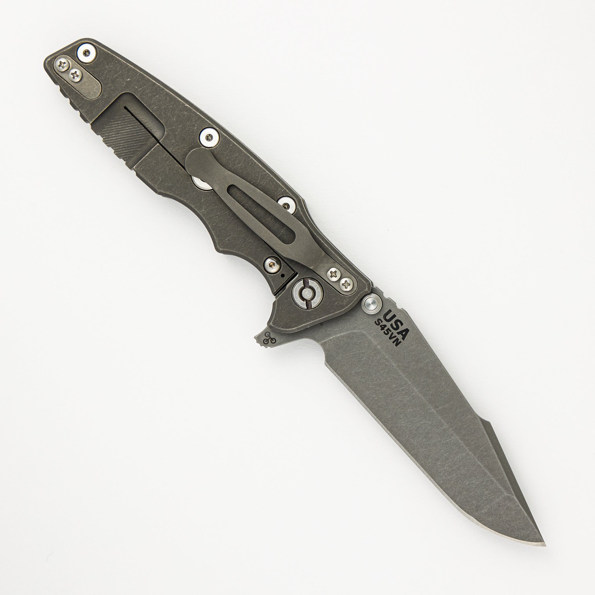 Hinderer Knives Eklipse 3.5" - S45VN Harpoon Spanto - Tri-Way - Working Finish - Black G10