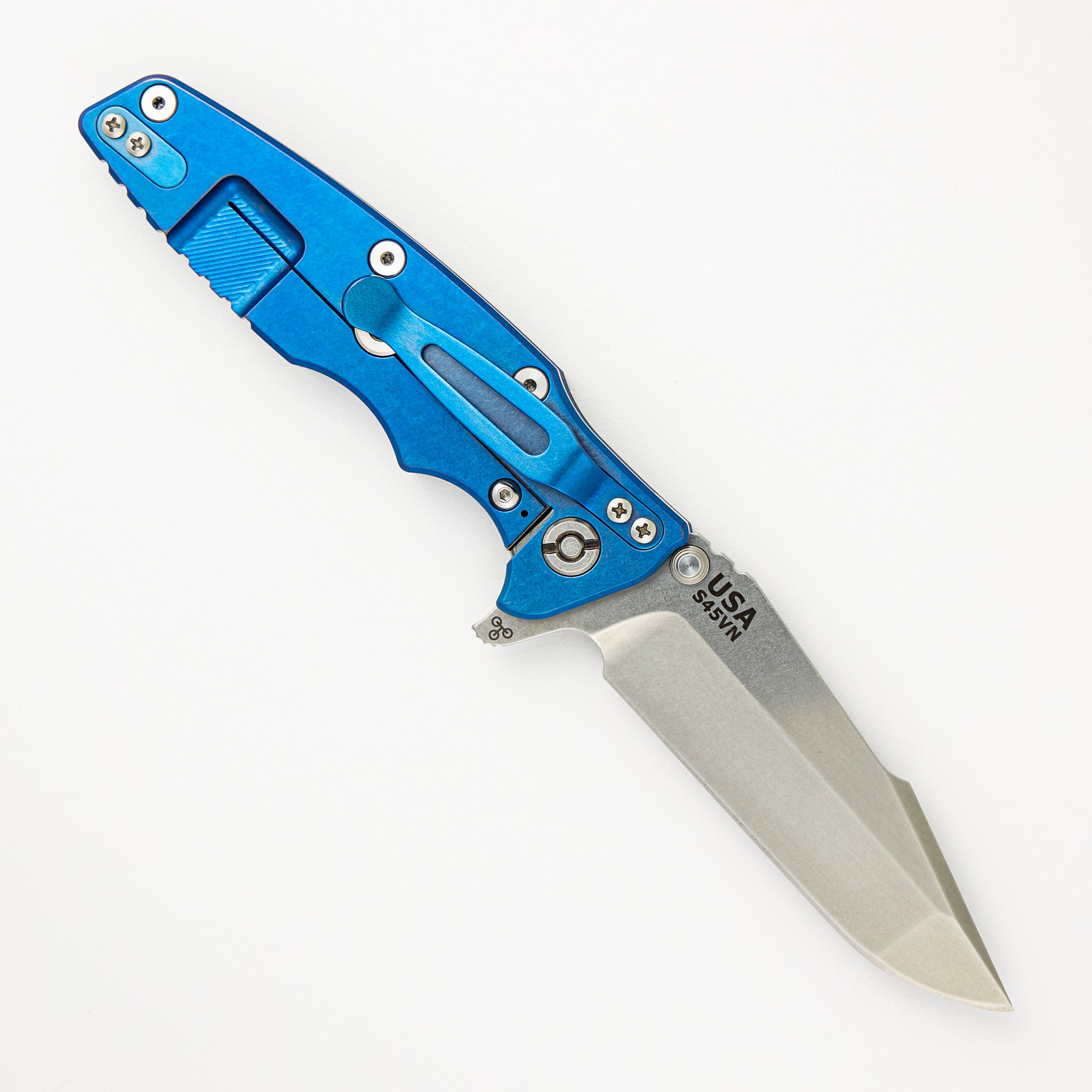 Hinderer Knives Eklipse 3.5" - S45VN Harpoon Spanto - Tri-Way - Stonewash Blue - Black G10