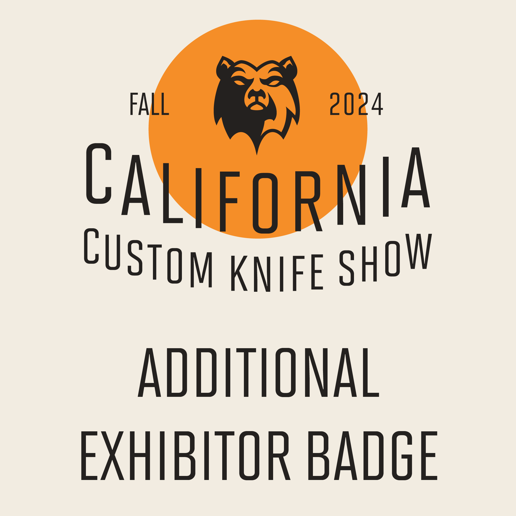 2025 CCKS FALL SHOW - ADDITIONAL EXHIBITOR BADGE