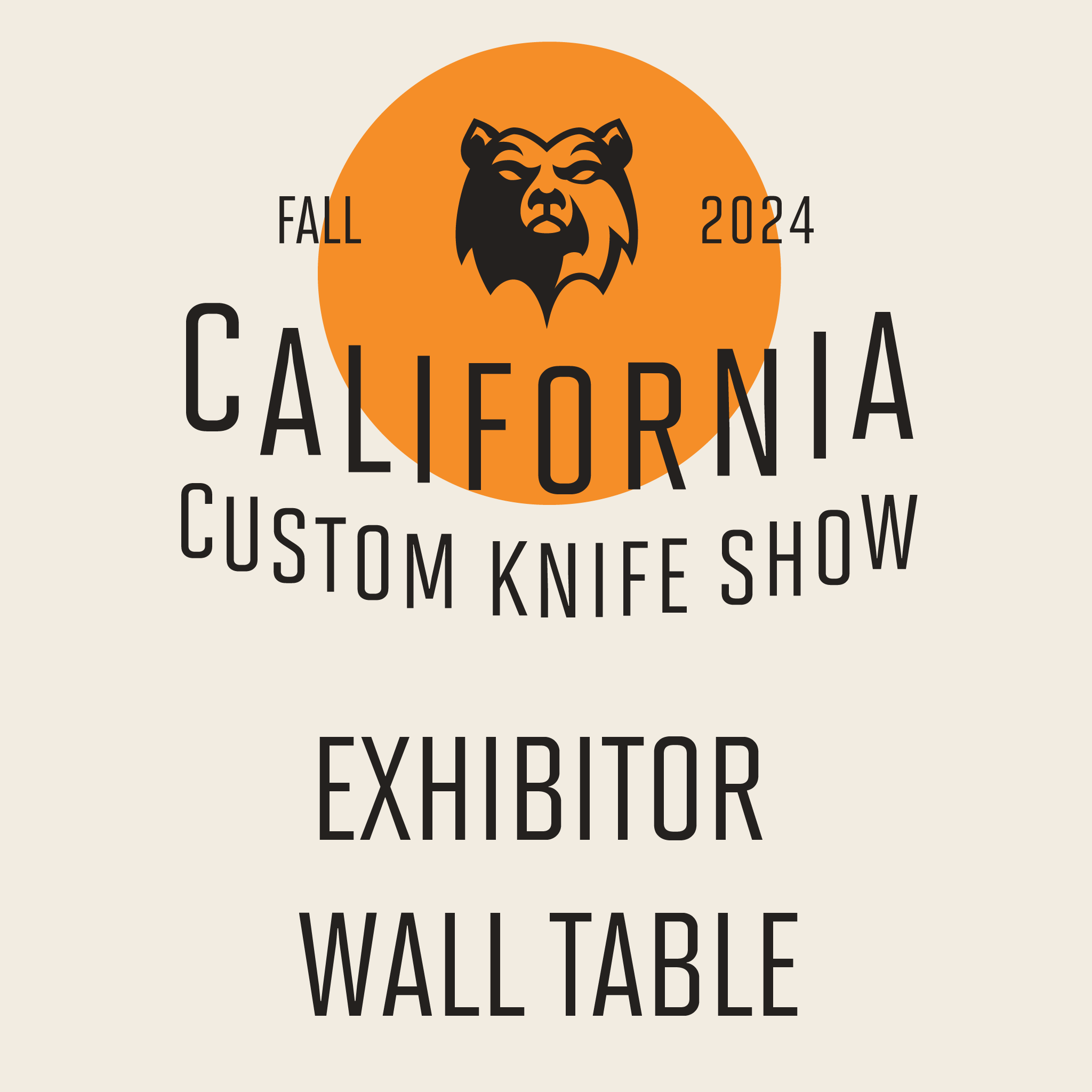 2025 CCKS FALL: Exhibitor Wall Table