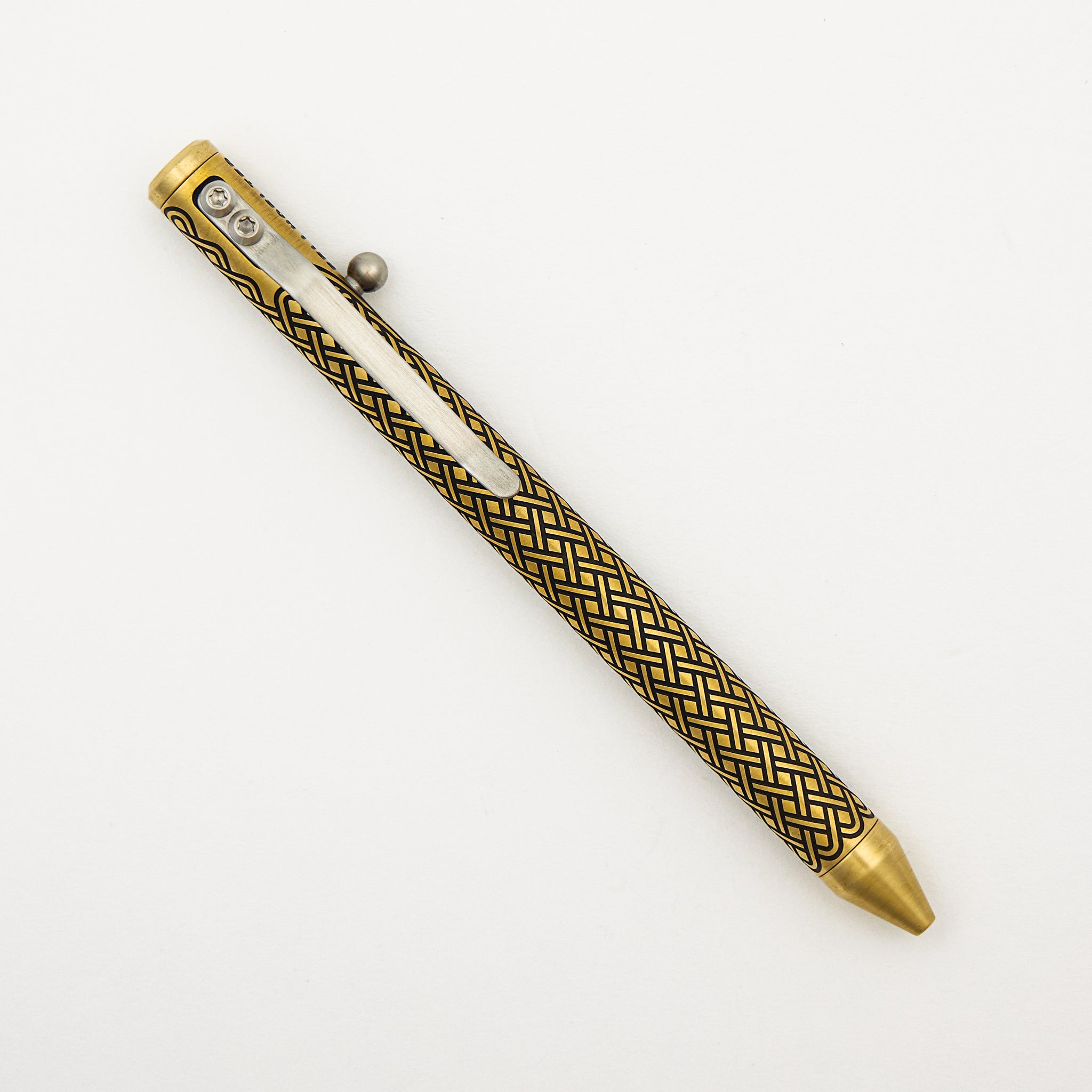 Cptn Axel Full Size TiBolt Pen - Brass Celtic