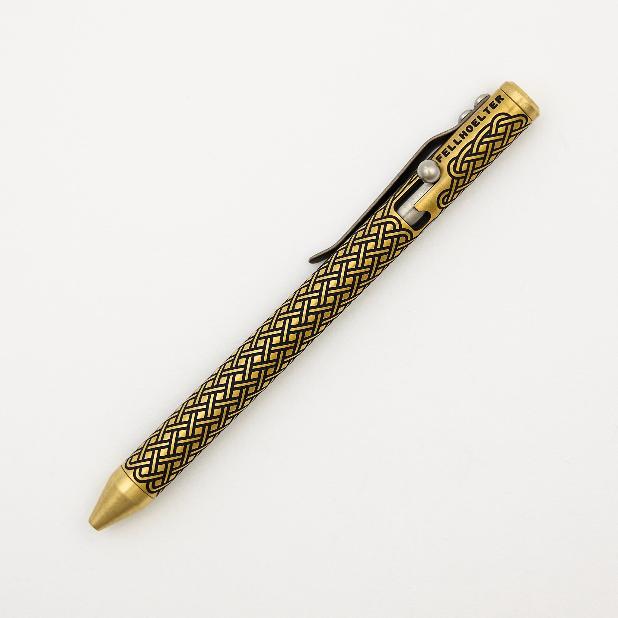 Cptn Axel Full Size TiBolt Pen - Brass Celtic