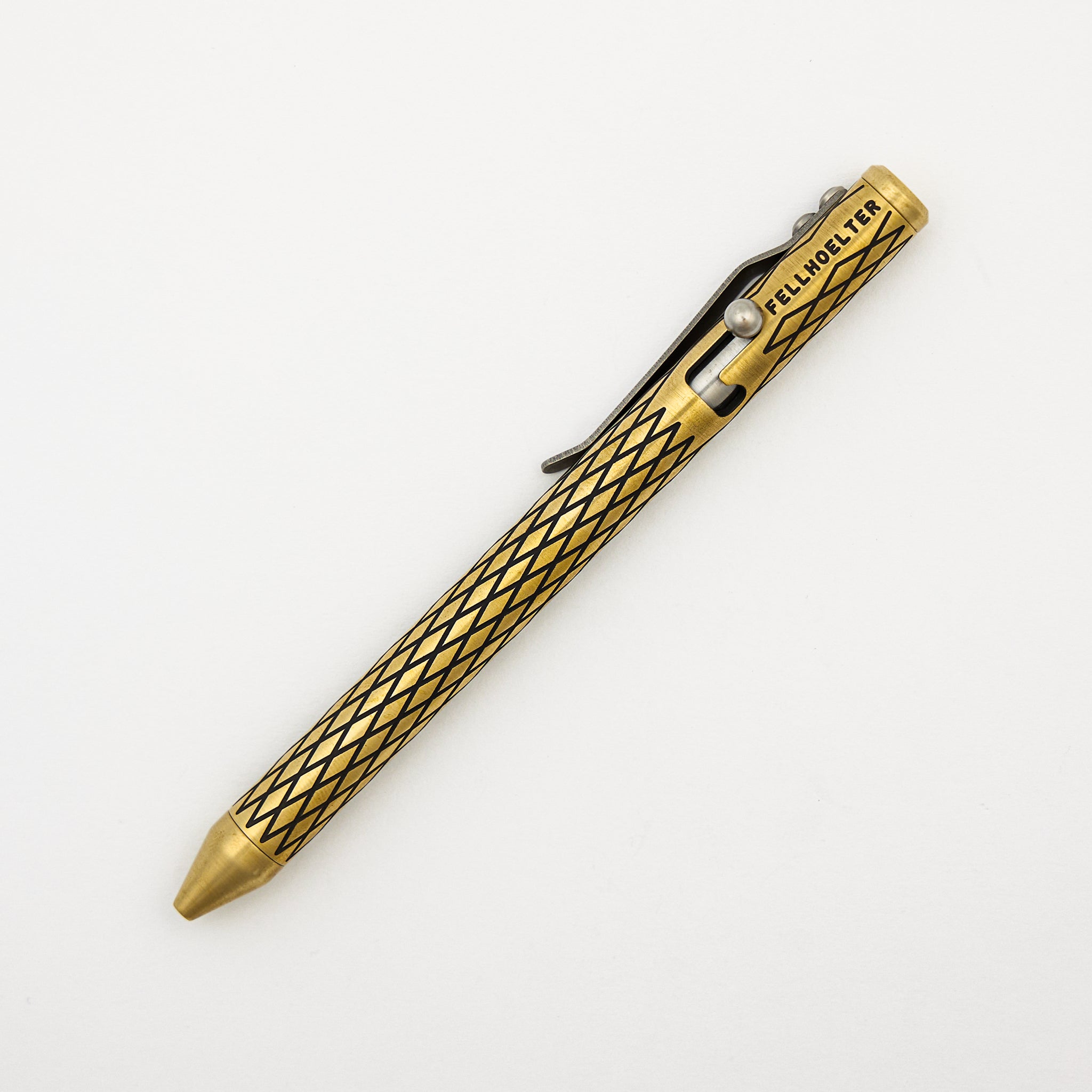 Cptn Axel Full Size TiBolt Pen - Brass Diamond