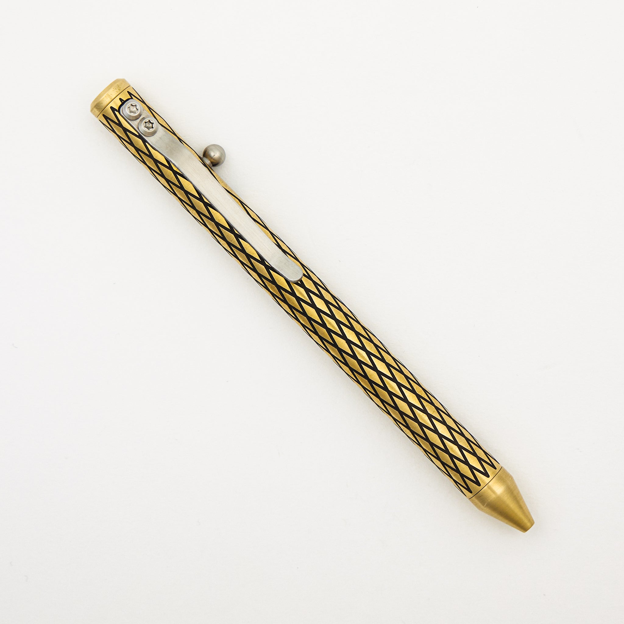 Cptn Axel Full Size TiBolt Pen - Brass Diamond