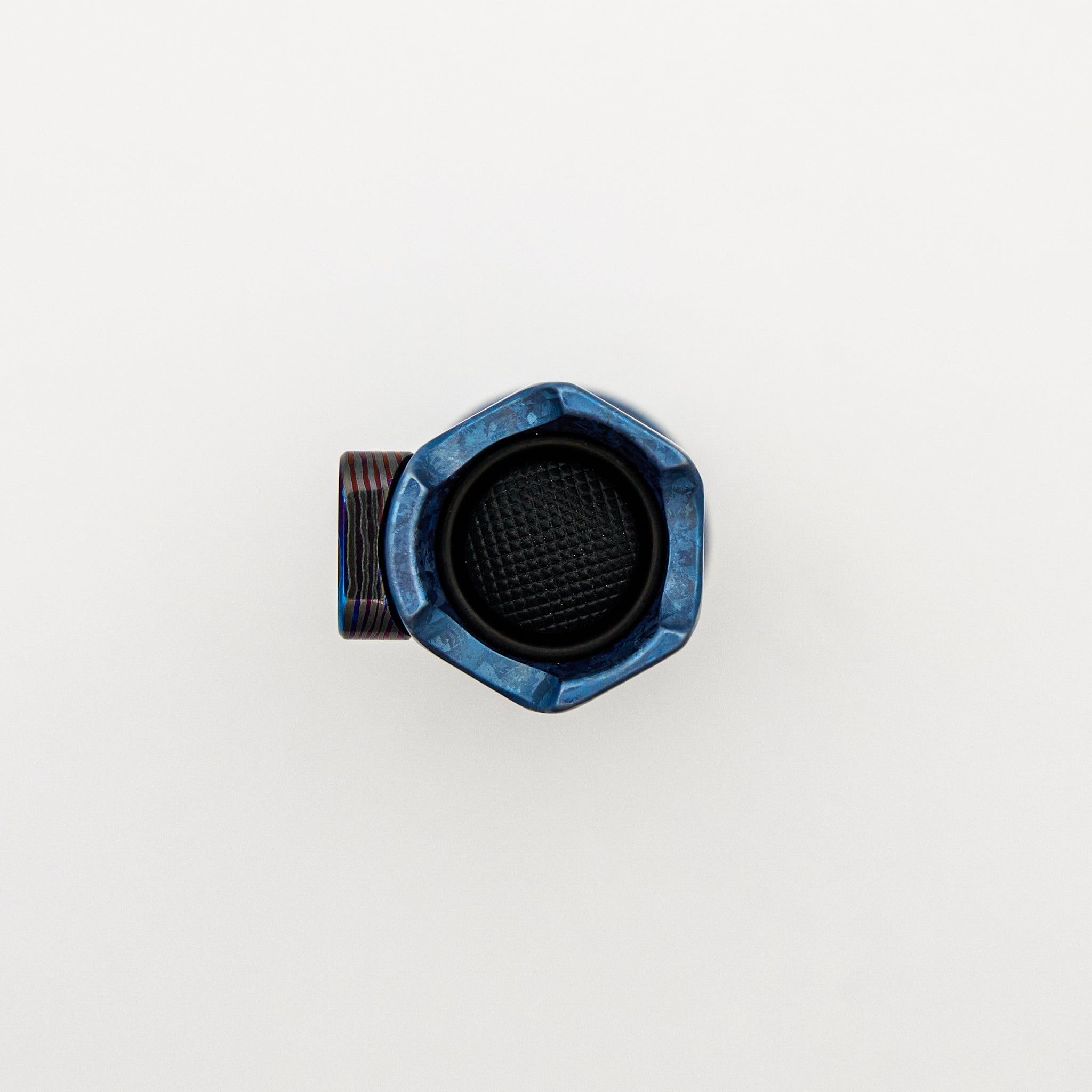 Cptn Axel FTD Flashlight - Celtic Blue CrystalTi W/ Nichols DarkTi Clip