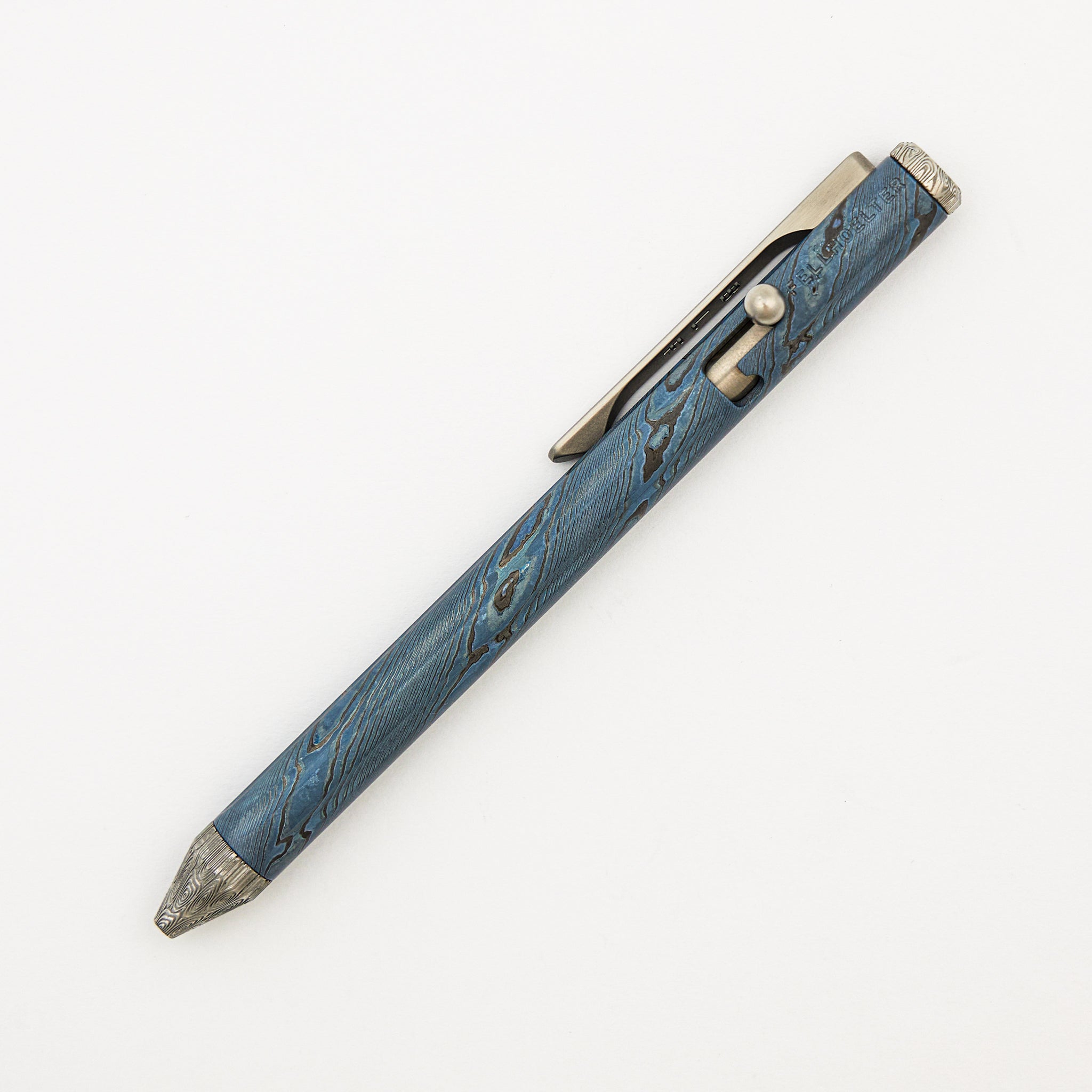 Cptn Axel Full Size TiBolt Pen - Zirconium / Damasteel