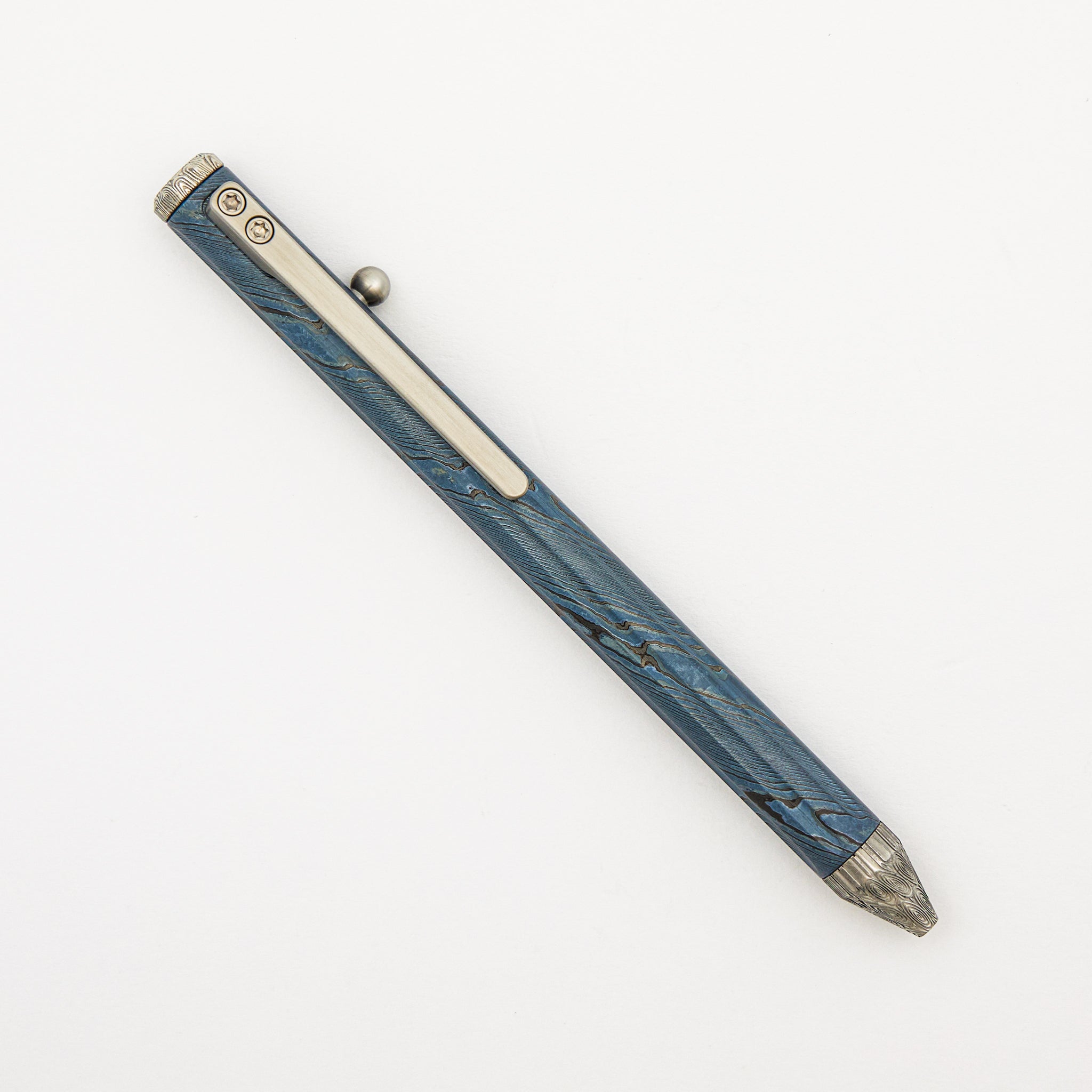 Cptn Axel Full Size TiBolt Pen - Zirconium / Damasteel