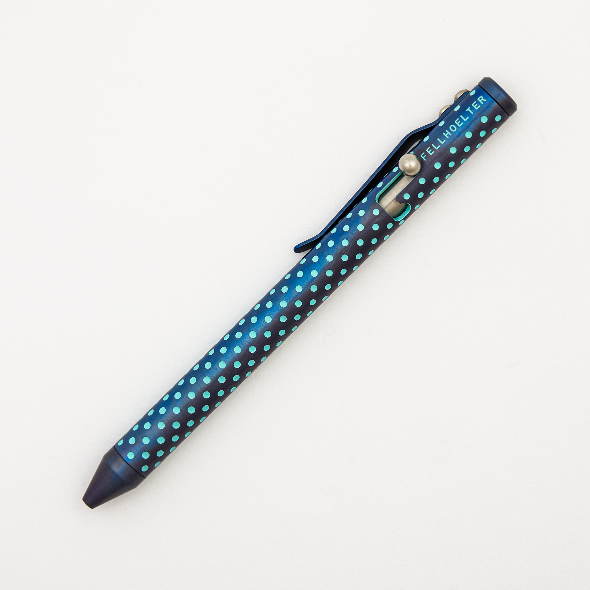 Cptn Axel Full Size TiBolt Pen - Ti Blue / Tiffany Dots