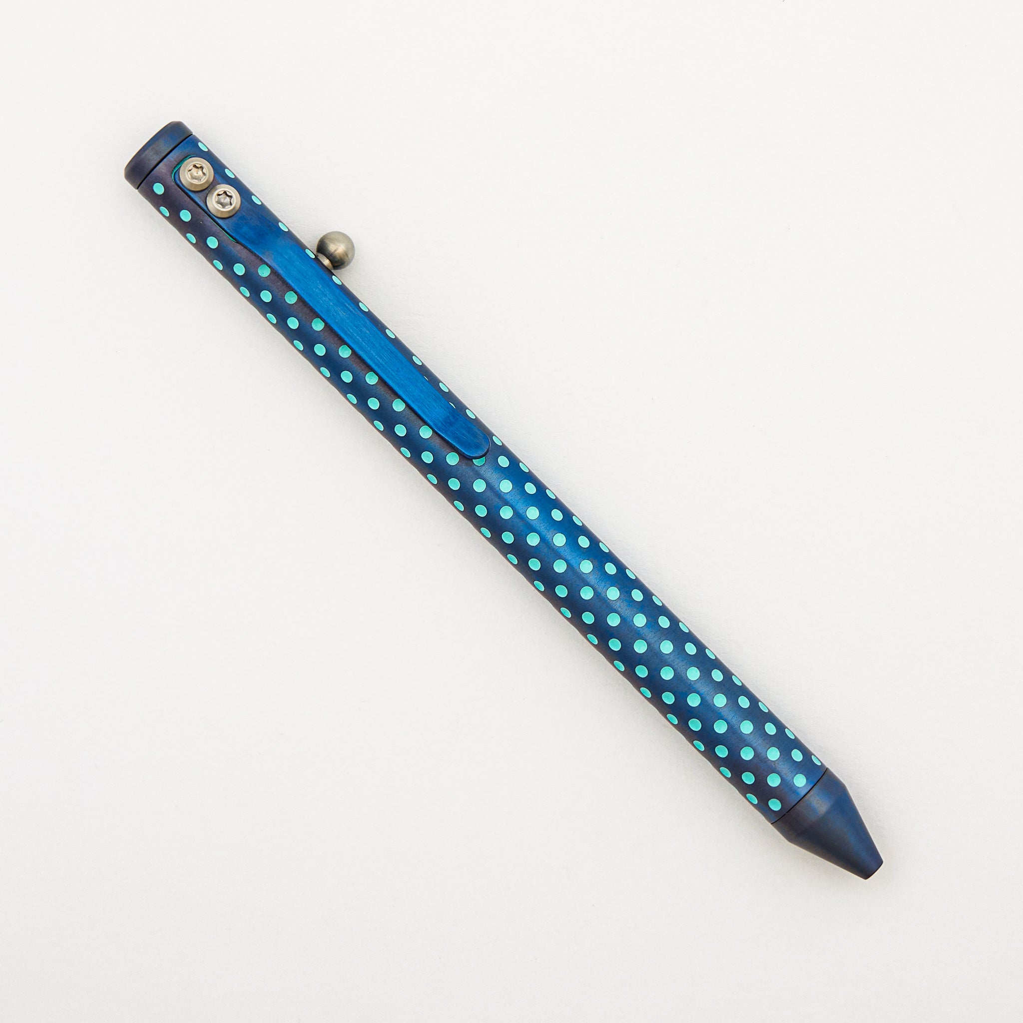 Cptn Axel Full Size TiBolt Pen - Ti Blue / Tiffany Dots