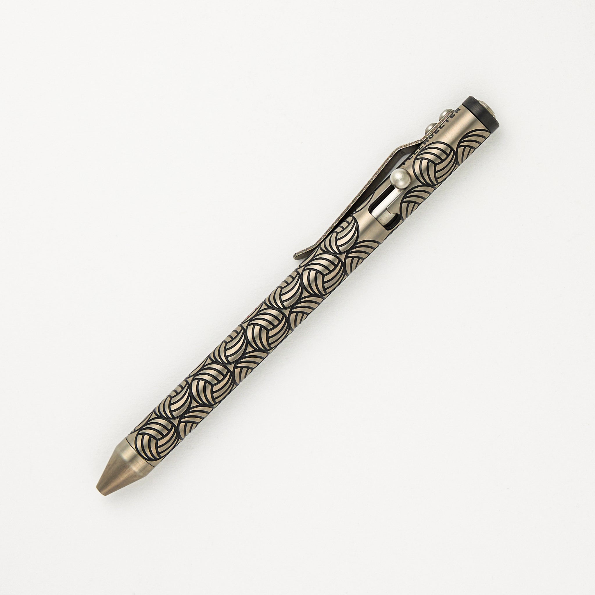 Fellhoelter/Cptn Axel Full Size TiBolt Pen - "Wilson" Titanium With Cptns Cap