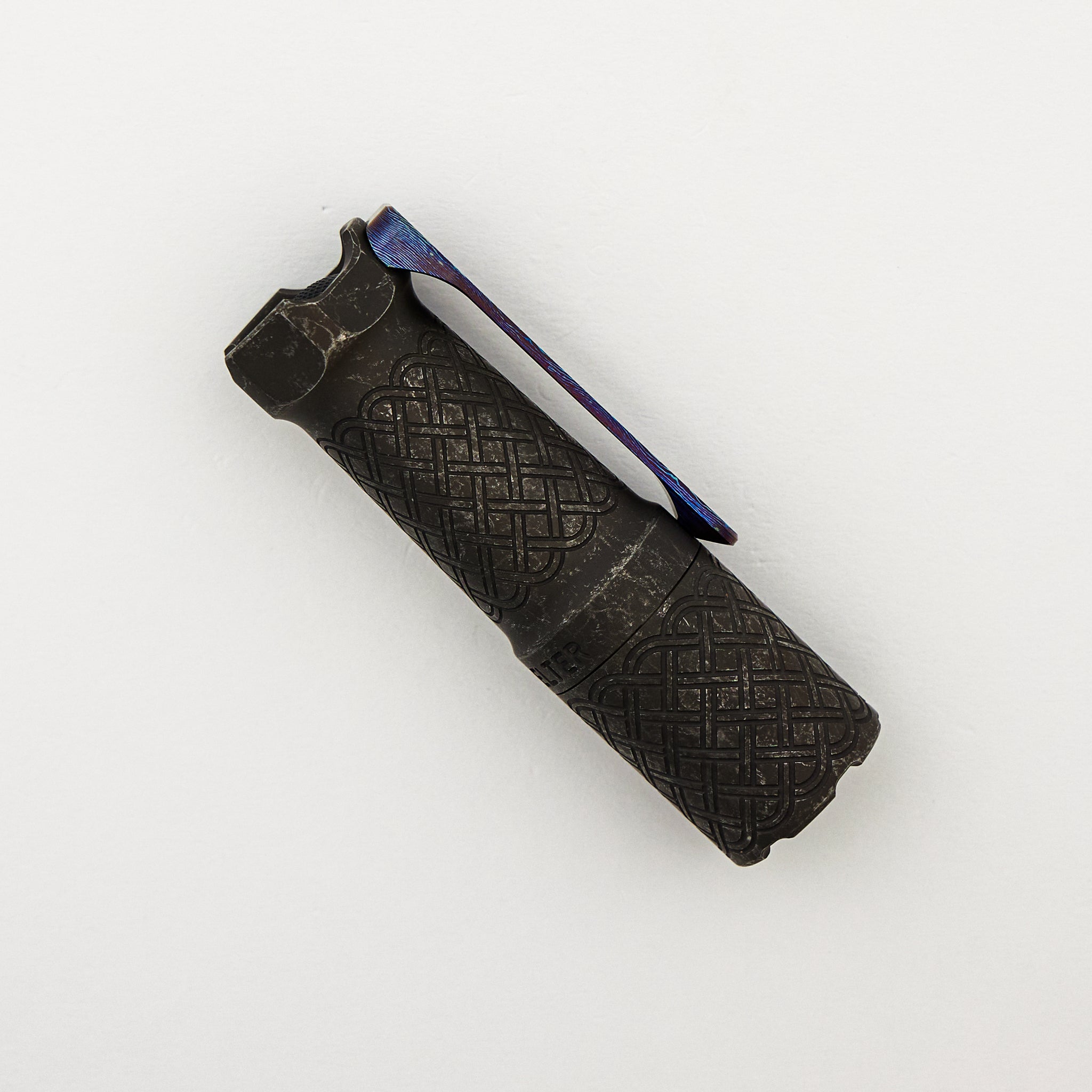 Cptn Axel FTD Custom Flashlight - "Battleground" Titanium