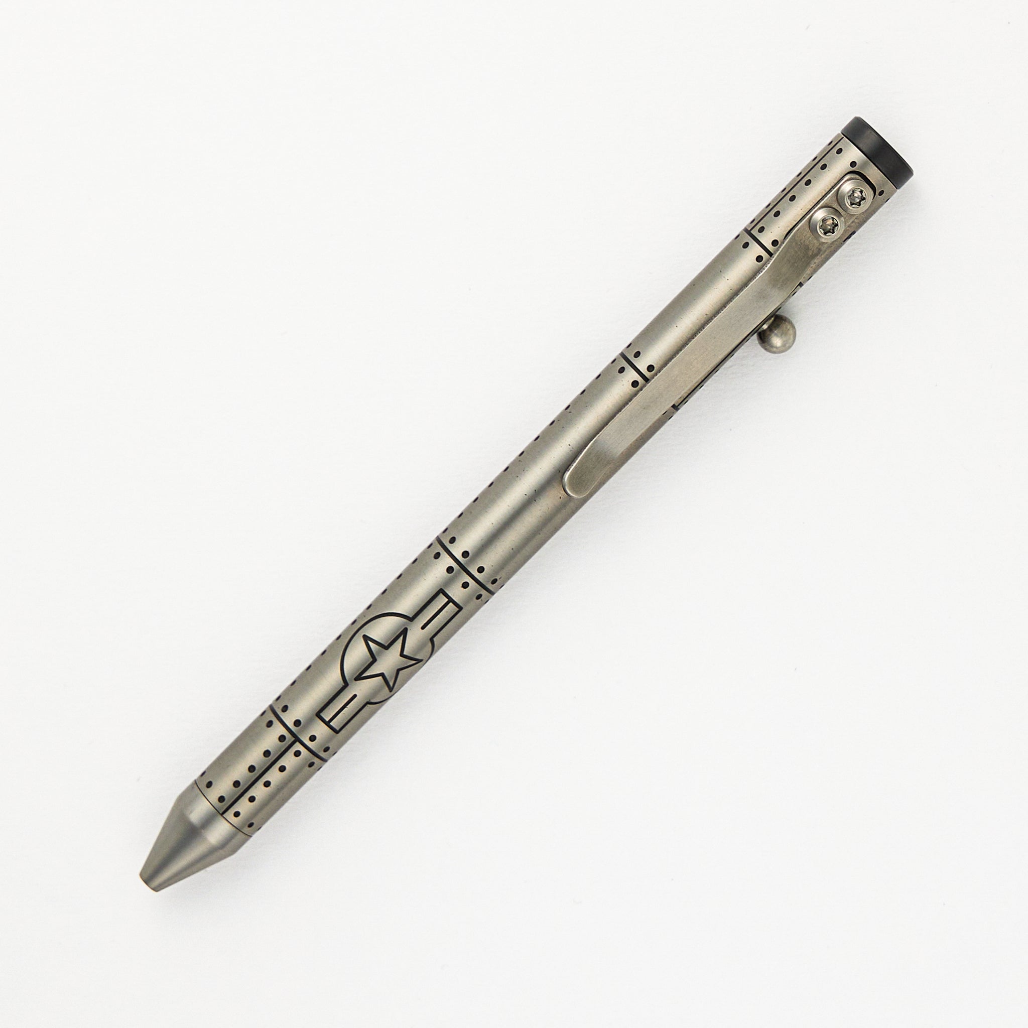 Fellhoelter/Cptn Axel Full Size TiBolt Pen - WW3 Tuxedo Titanium