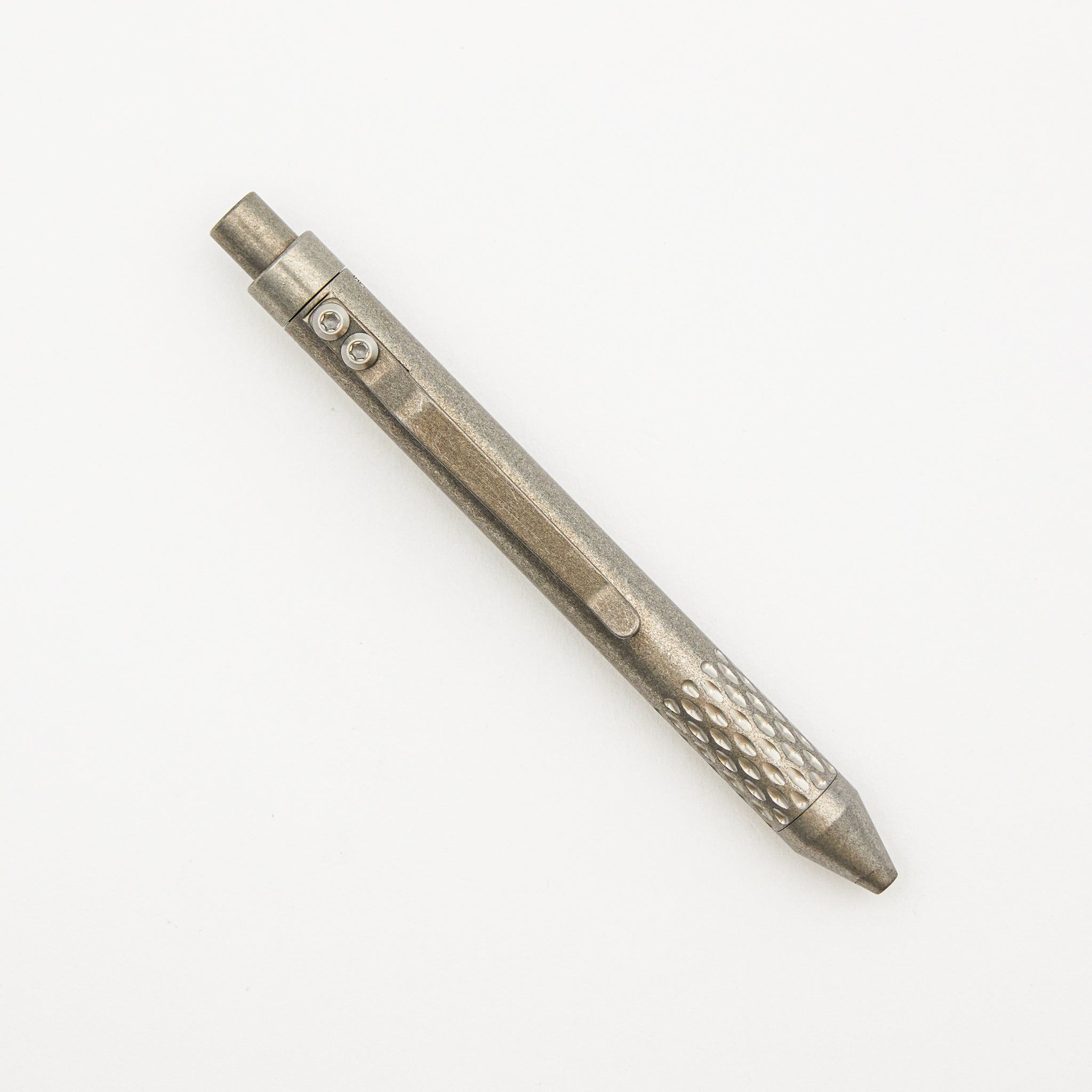 TiClicker Pen - Titanium Stonewashed Plain