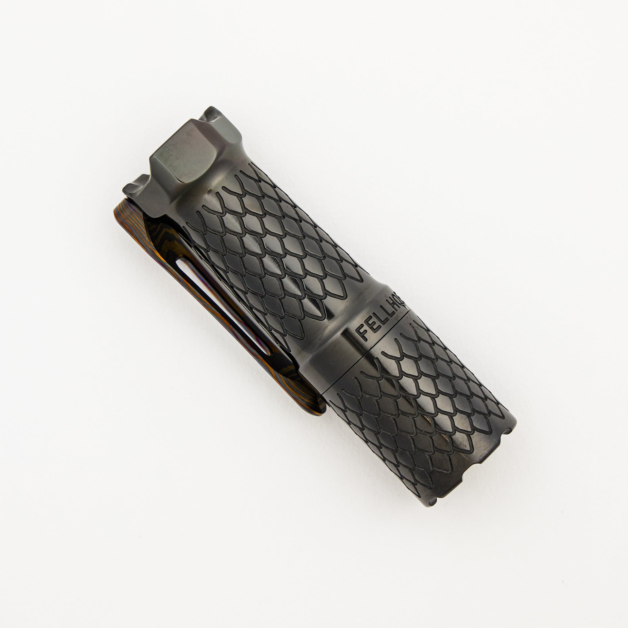 Cptn Axel FTD Flashlight - Zirconium Dragon - DarkTi Clip