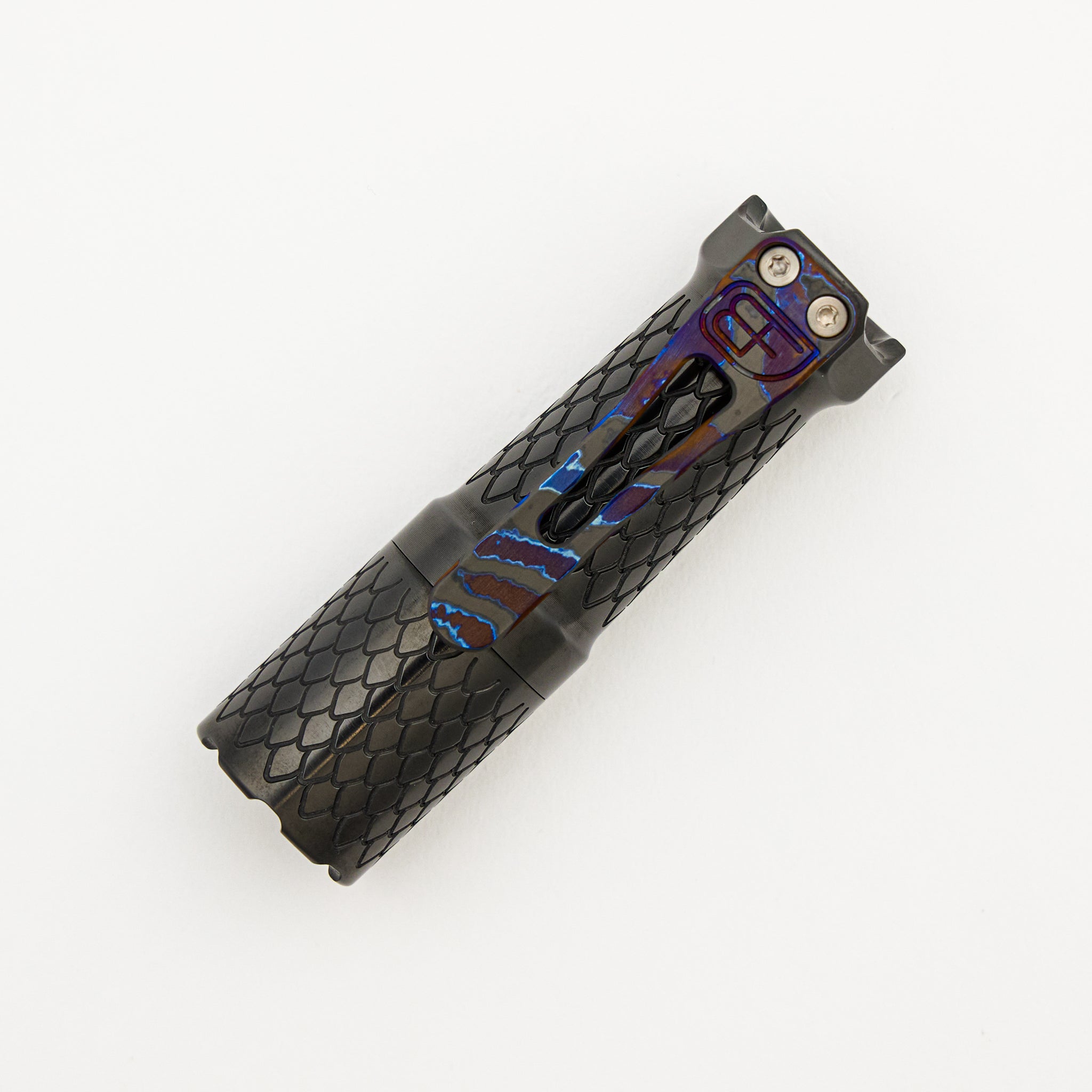 Cptn Axel FTD Flashlight - Zirconium Dragon - DarkTi Clip